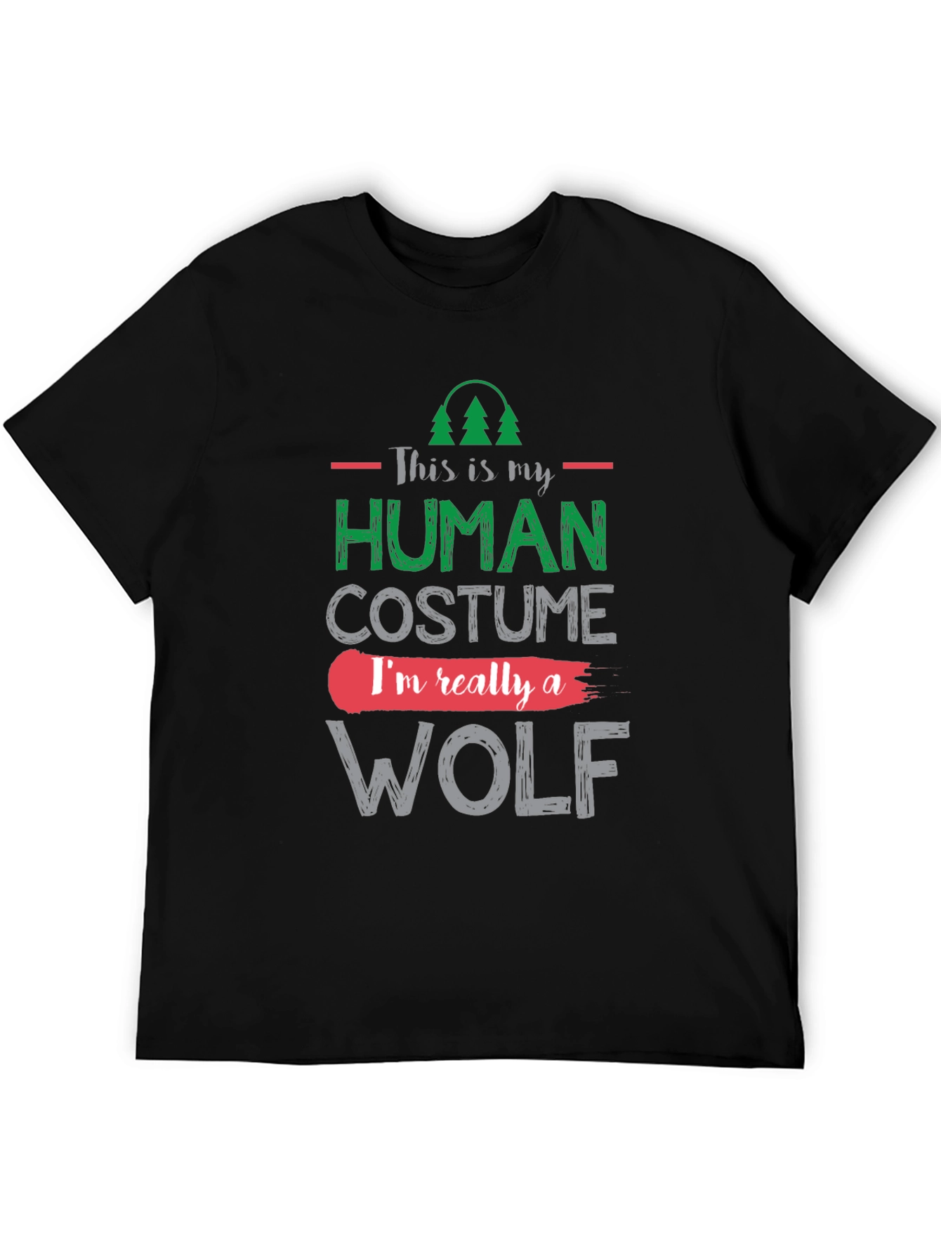 Human Costume Wolf Graphic T-Shirt