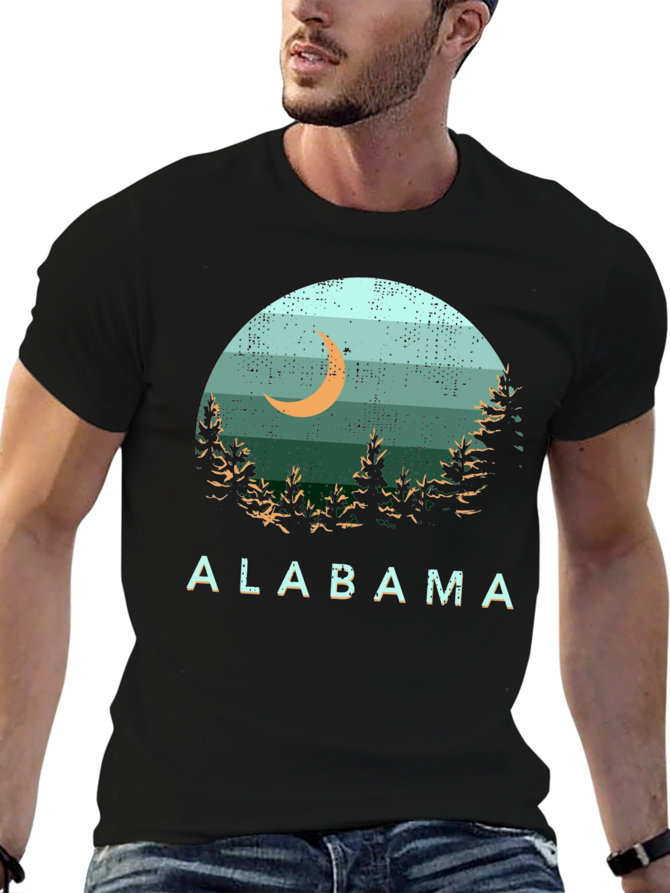 Alabama Moon Tee - Retro State Pride