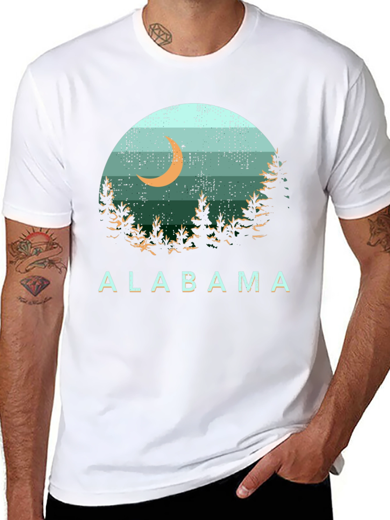 Alabama Moon Tee - Retro State Pride