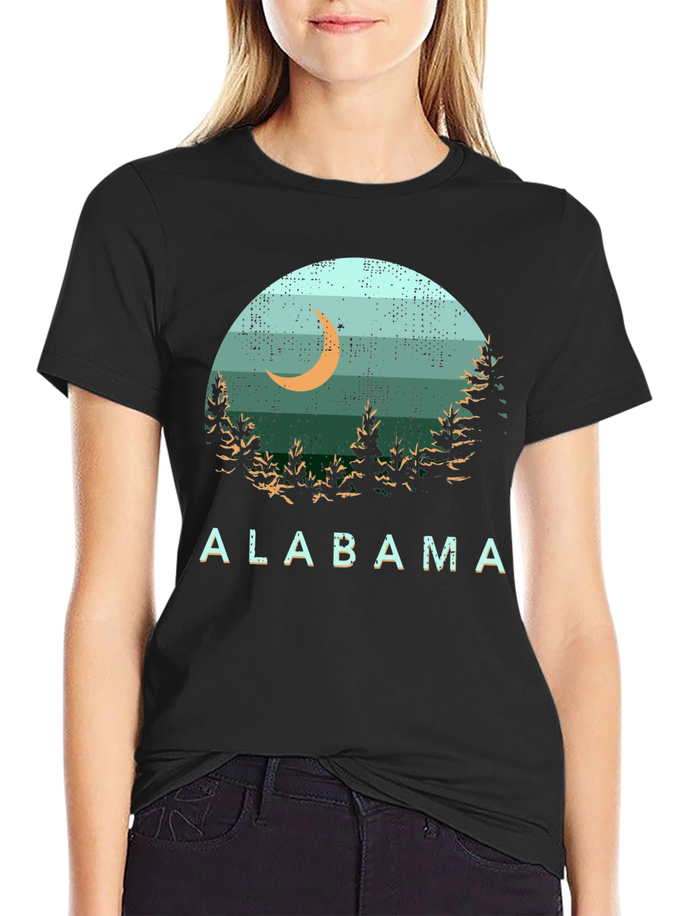 Alabama Moon Tee - Retro State Pride