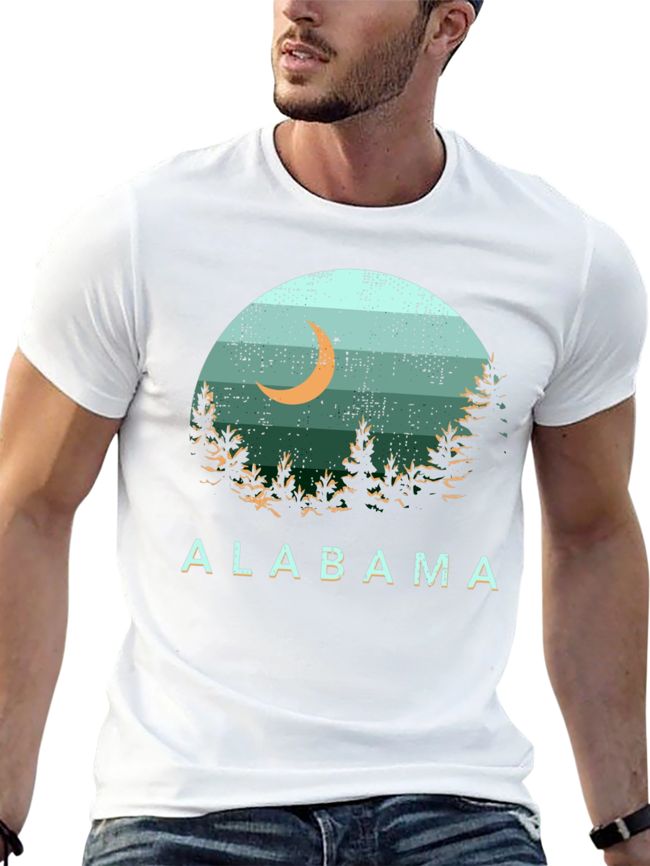 Alabama Moon Tee - Retro State Pride