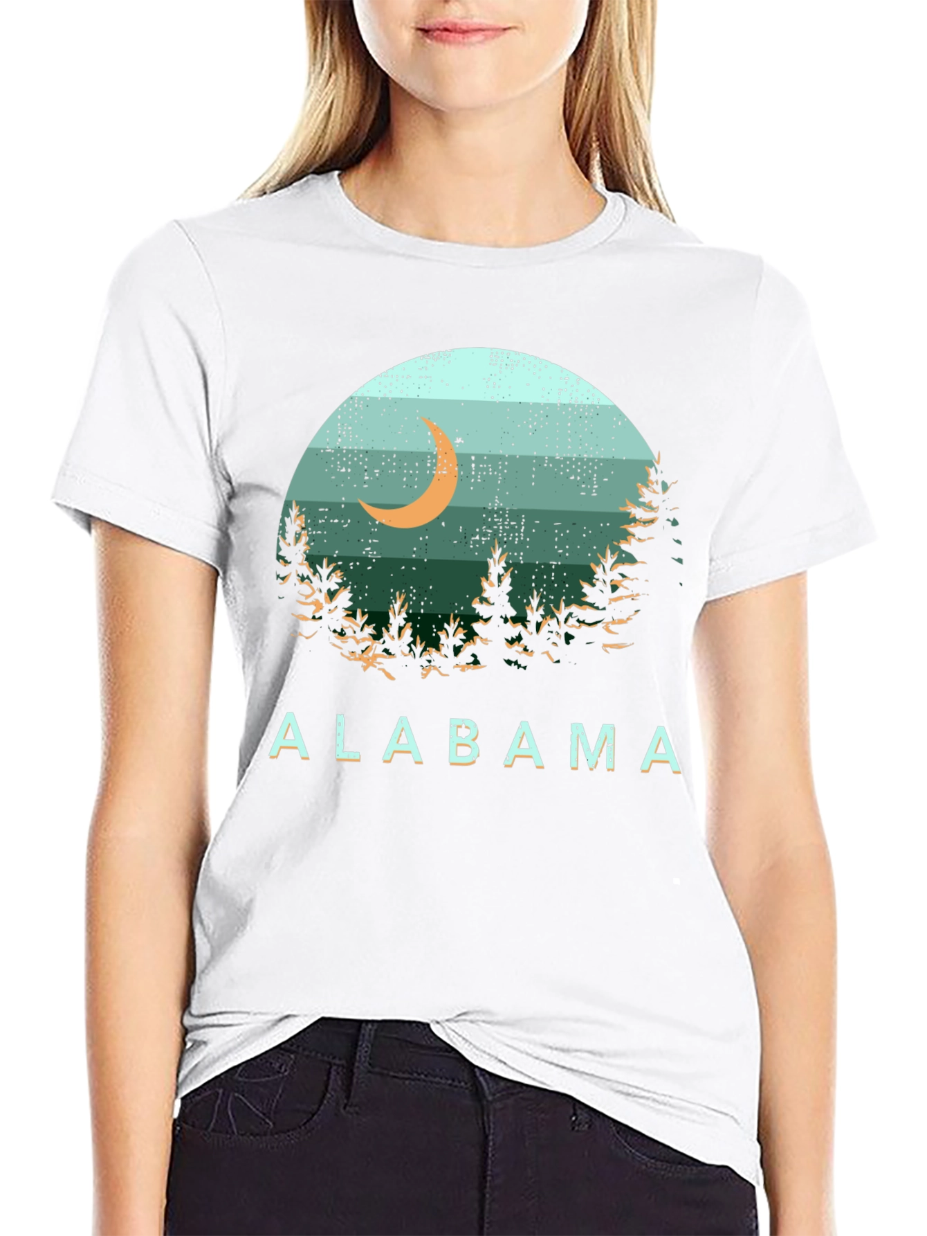 Alabama Moon Tee - Retro State Pride