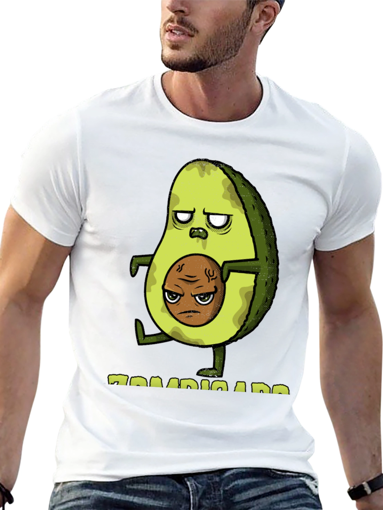 Zombie Avocado Graphic Tee - Funny T-Shirt