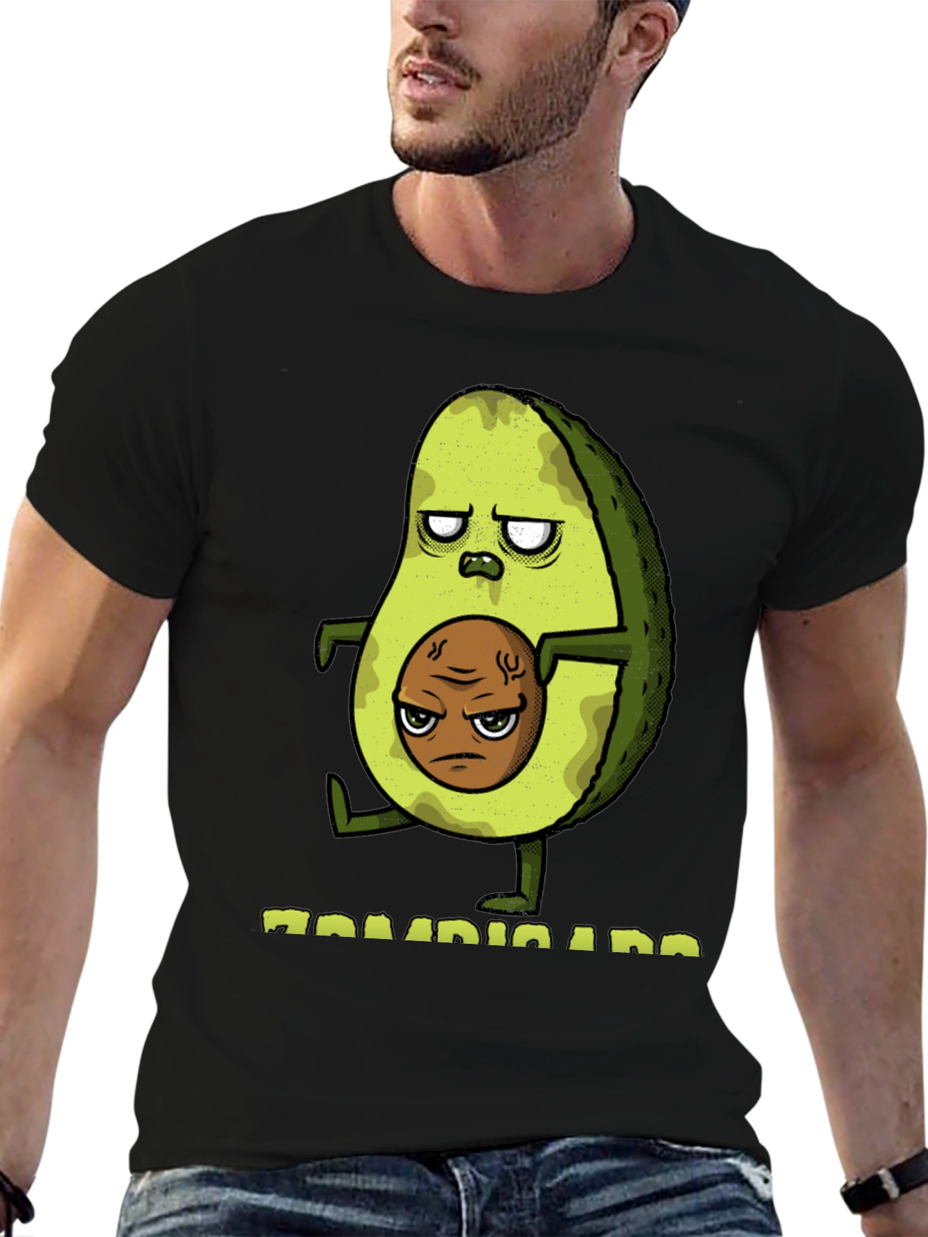 Zombie Avocado Graphic Tee - Funny T-Shirt