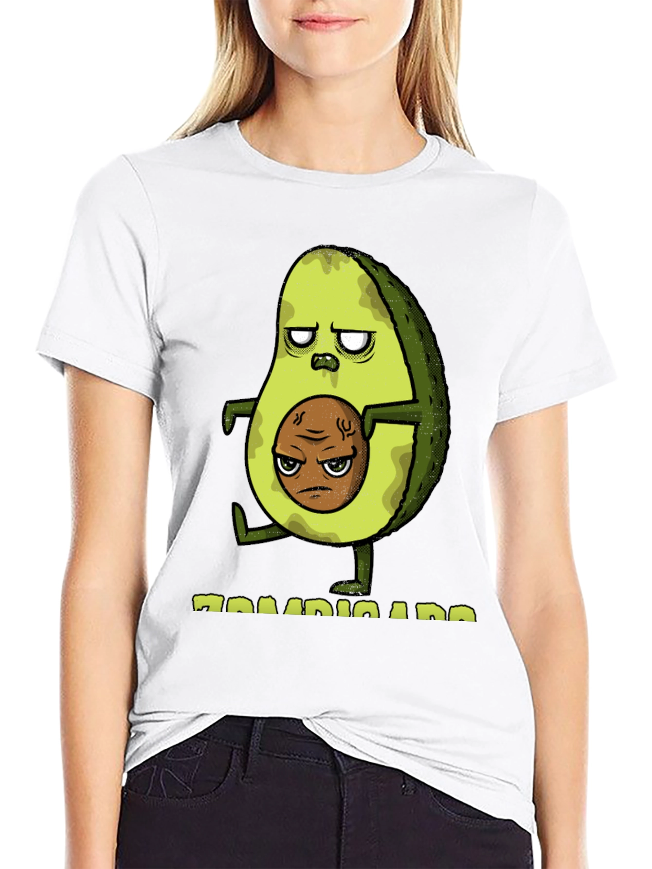 Zombie Avocado Graphic Tee - Funny T-Shirt