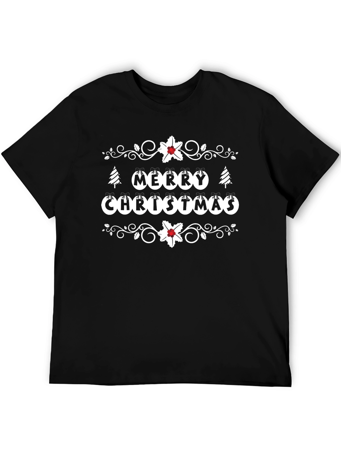 Merry Christmas Graphic Tee - Holiday Festive Shirt