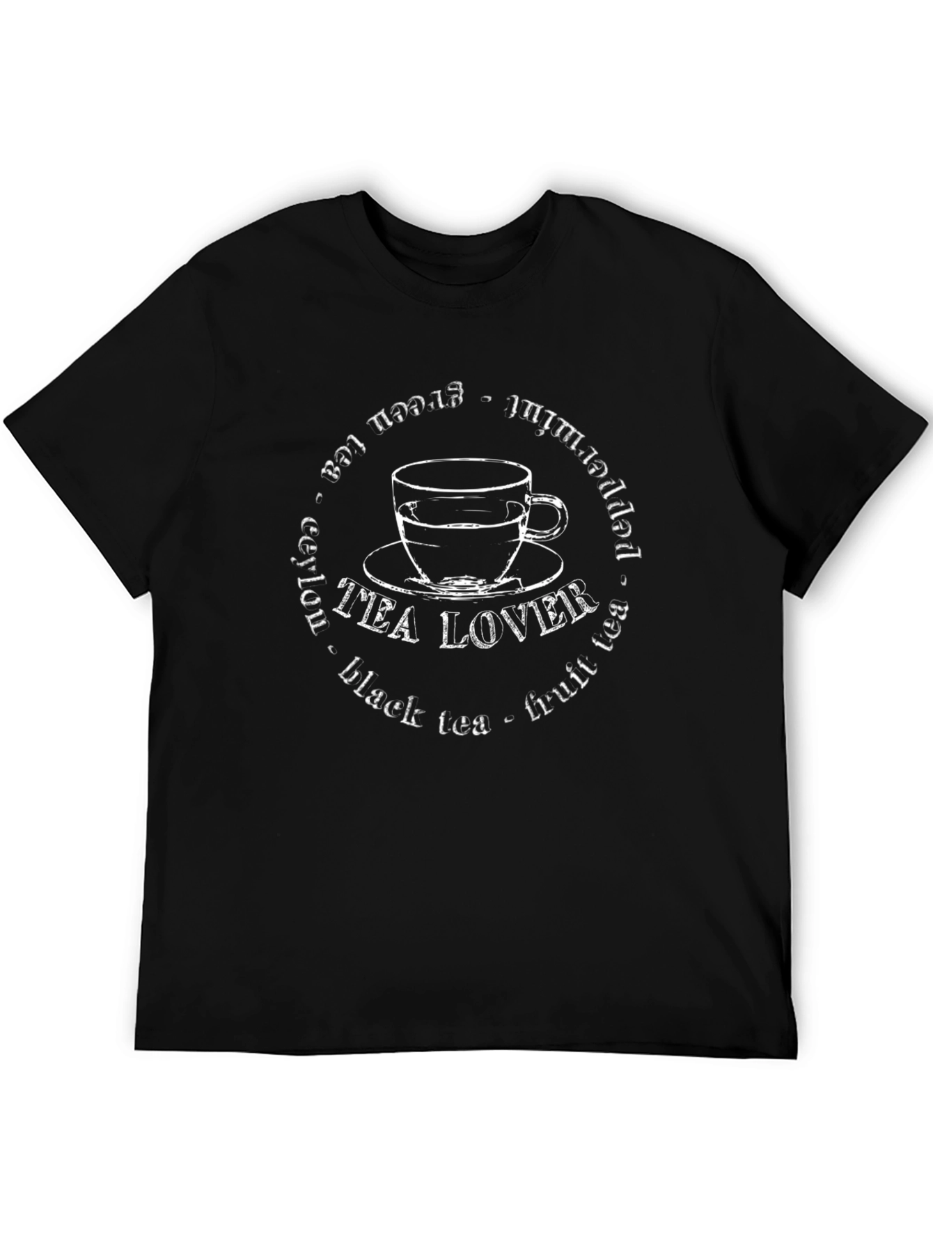 Tea Lover Graphic Tee - Black Cotton T-Shirt