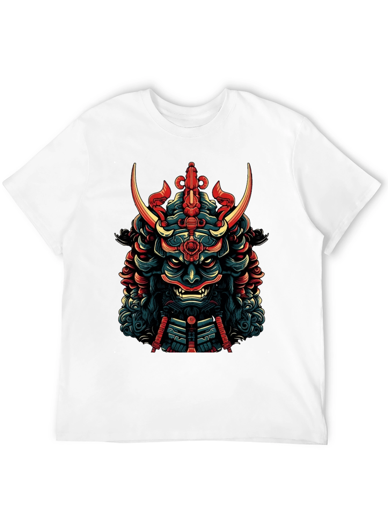 Samurai Mask Graphic Tee - Mens Black T-Shirt