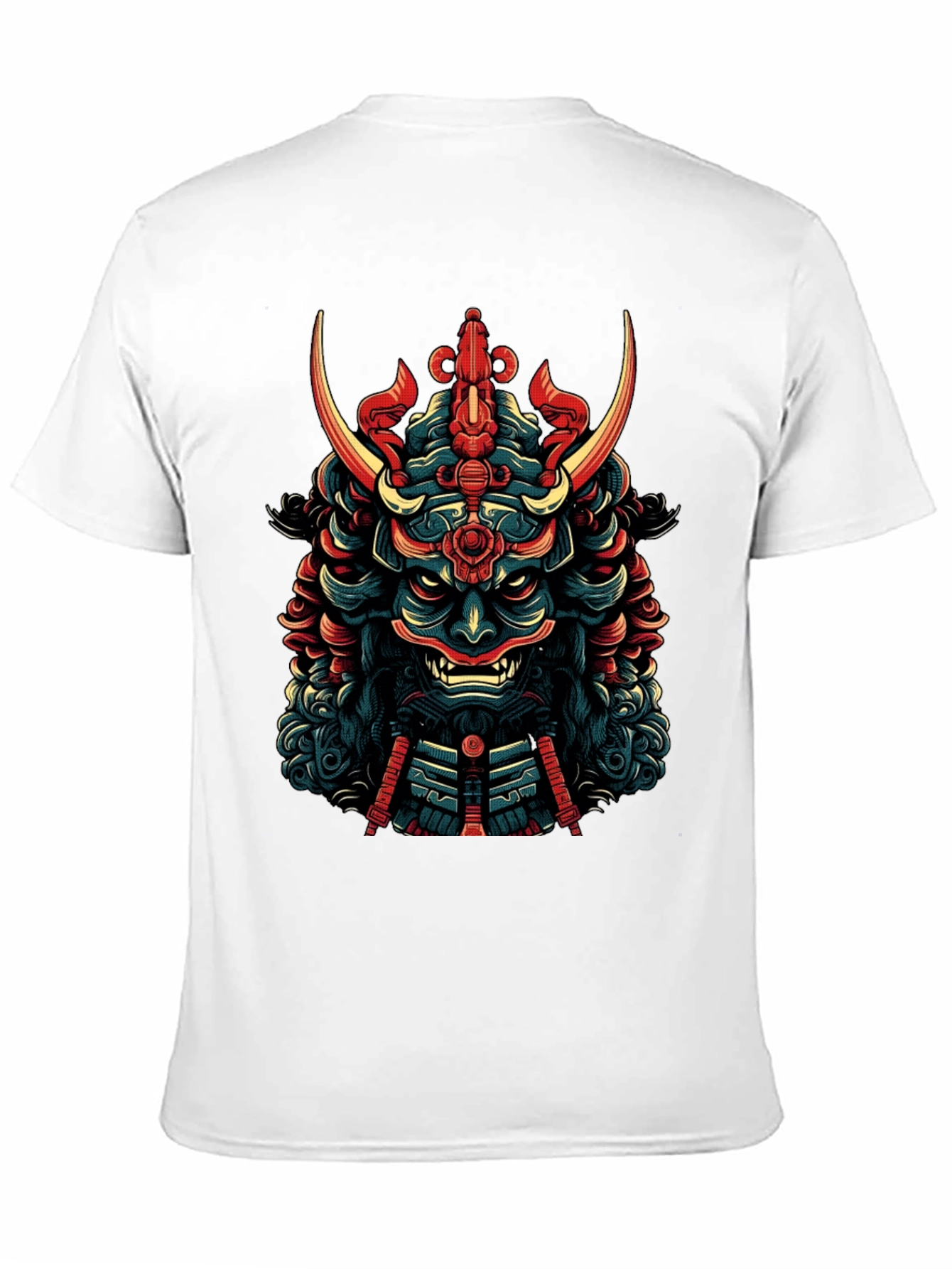 Samurai Mask Graphic Tee - Mens Black T-Shirt