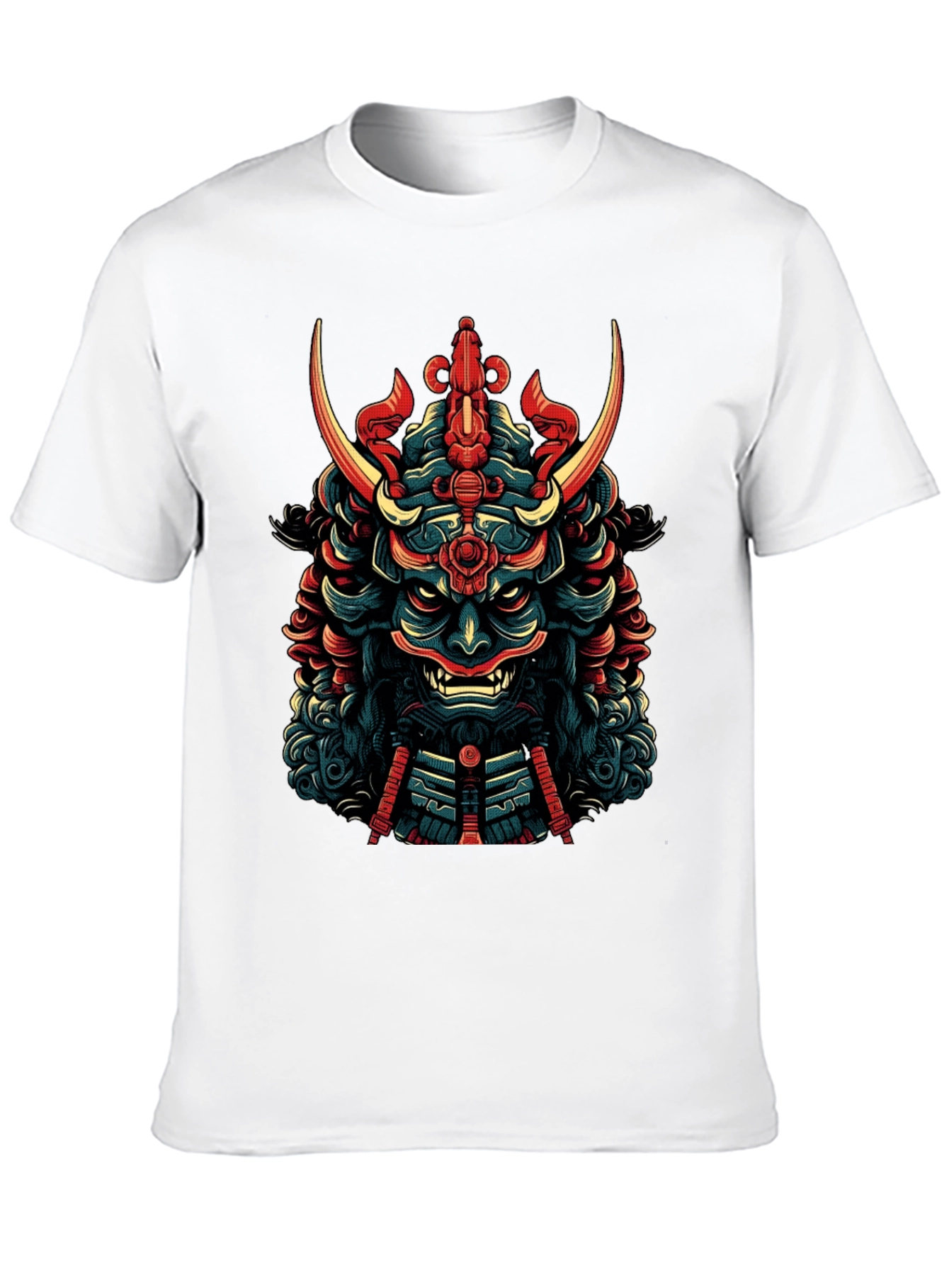 Samurai Mask Graphic Tee - Mens Black T-Shirt