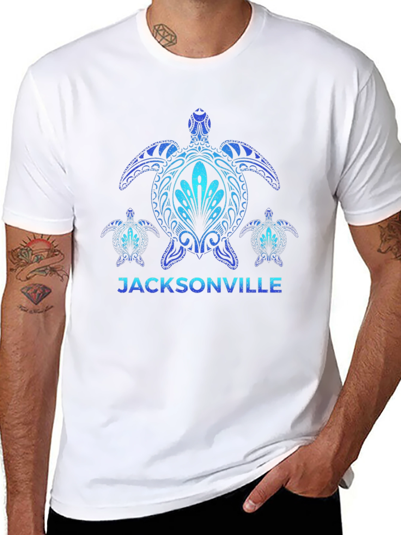 Jacksonville Turtle Graphic T-Shirt - Black