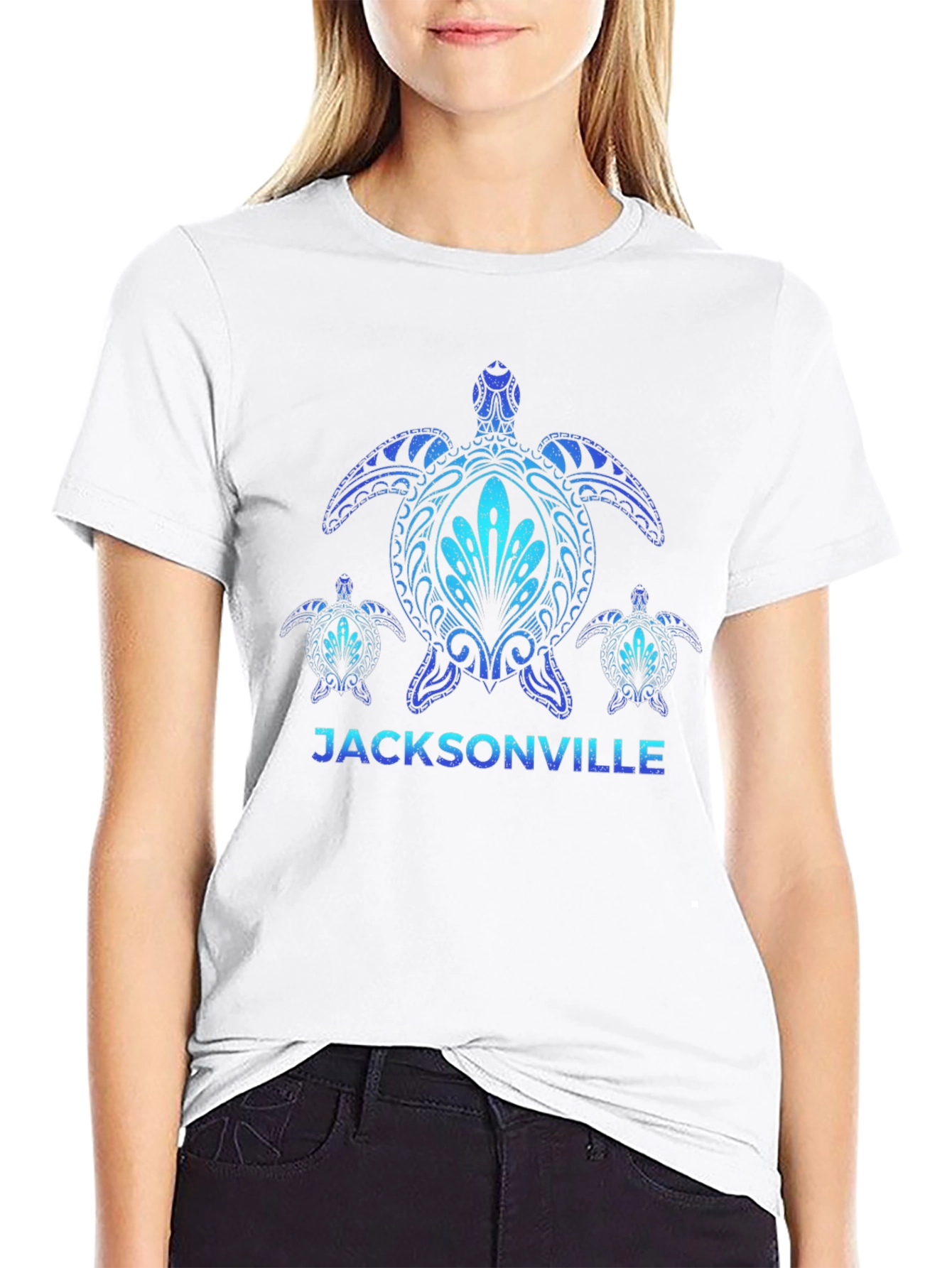 Jacksonville Turtle Graphic T-Shirt - Black