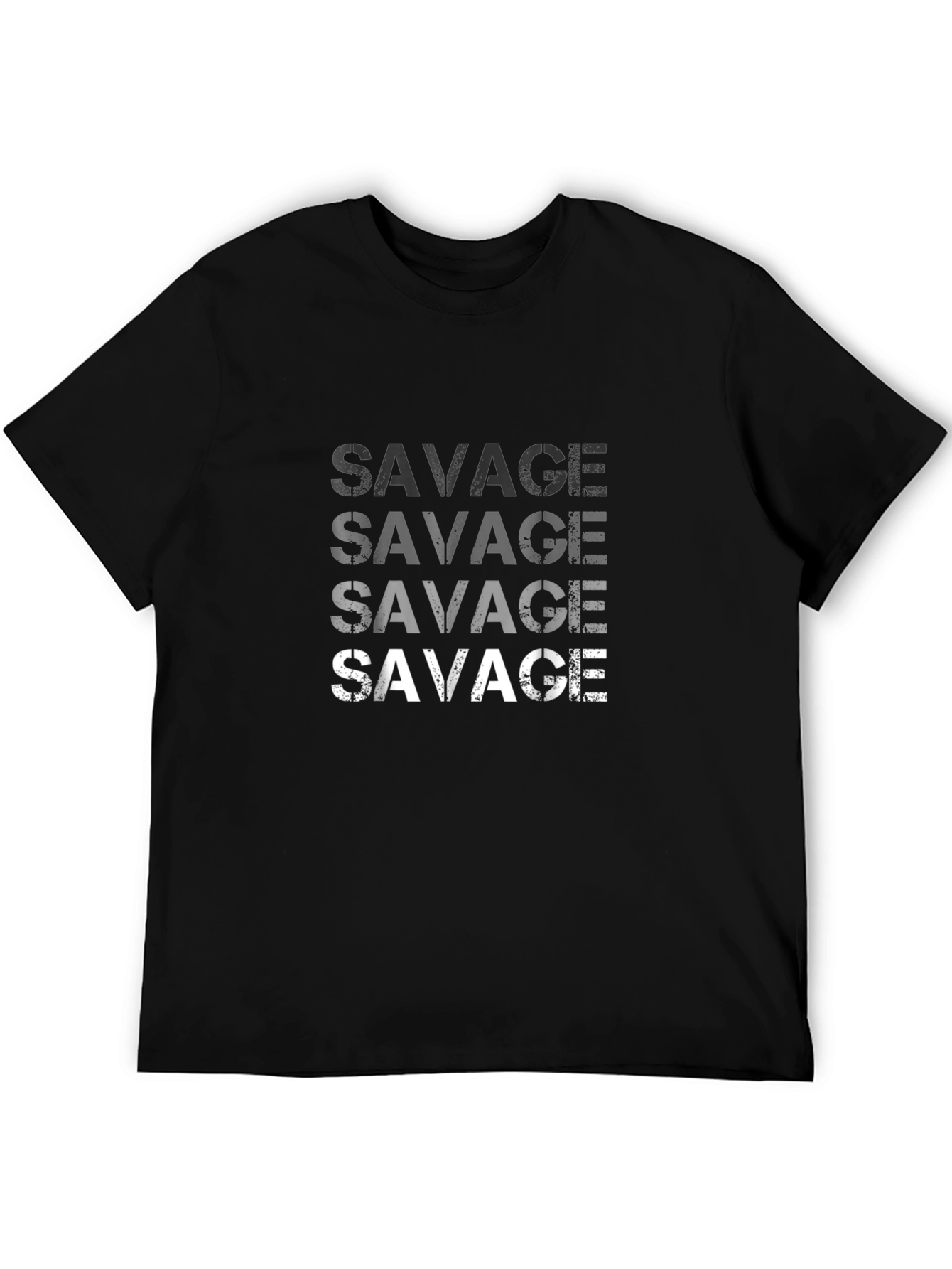 Savage Print Mens Black T-Shirt