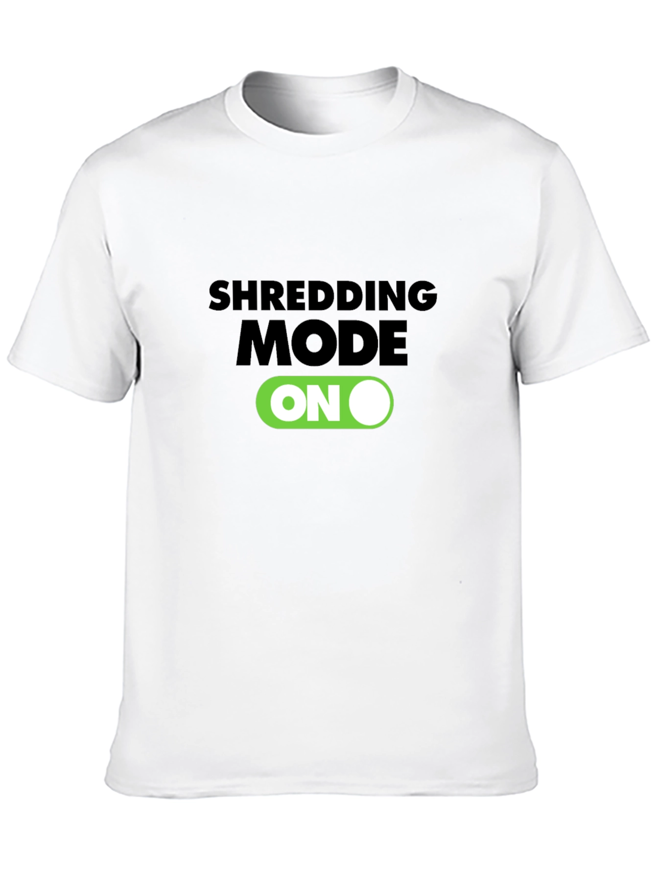 Shredding Mode On Black T-Shirt