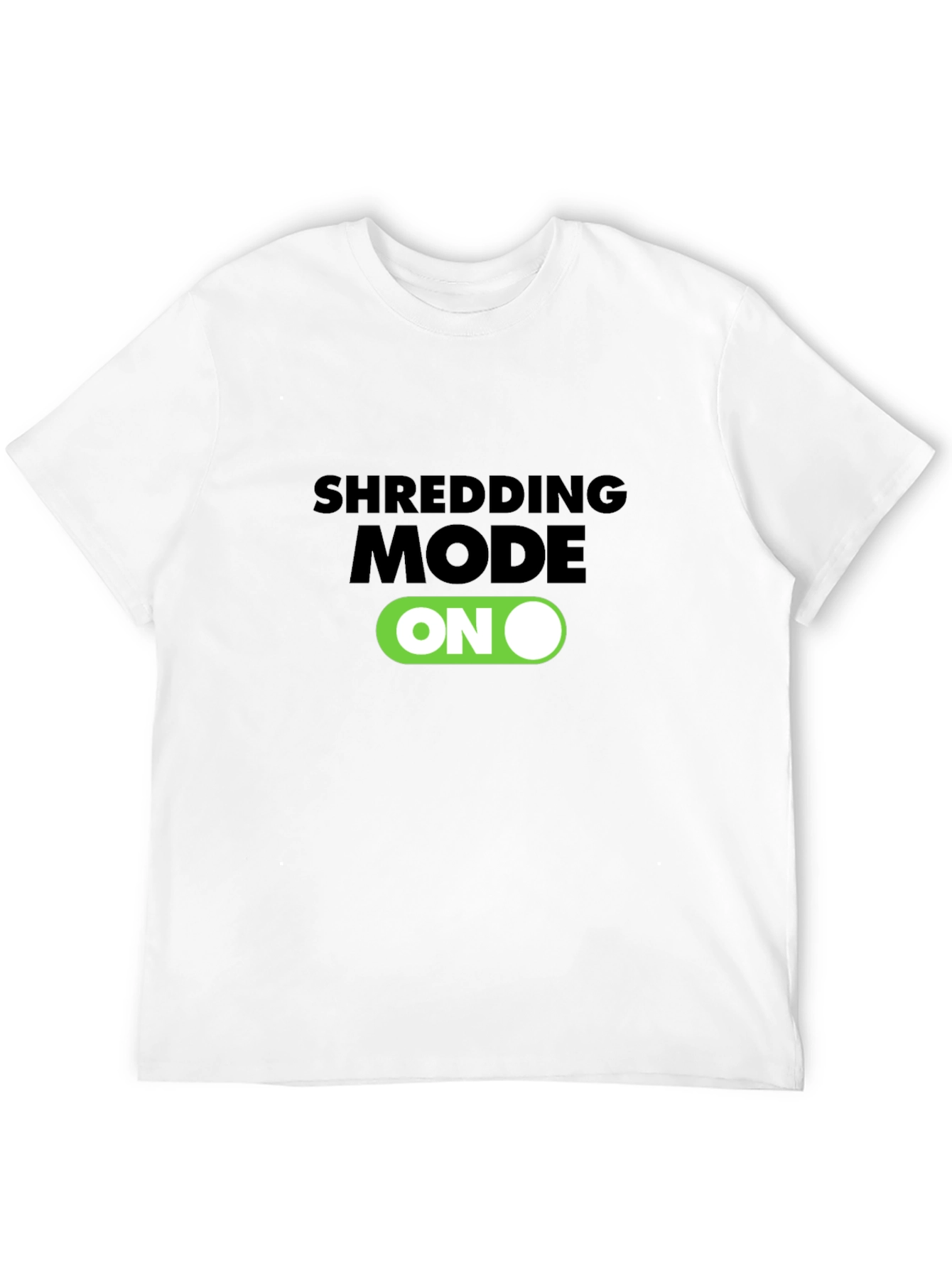 Shredding Mode On Black T-Shirt