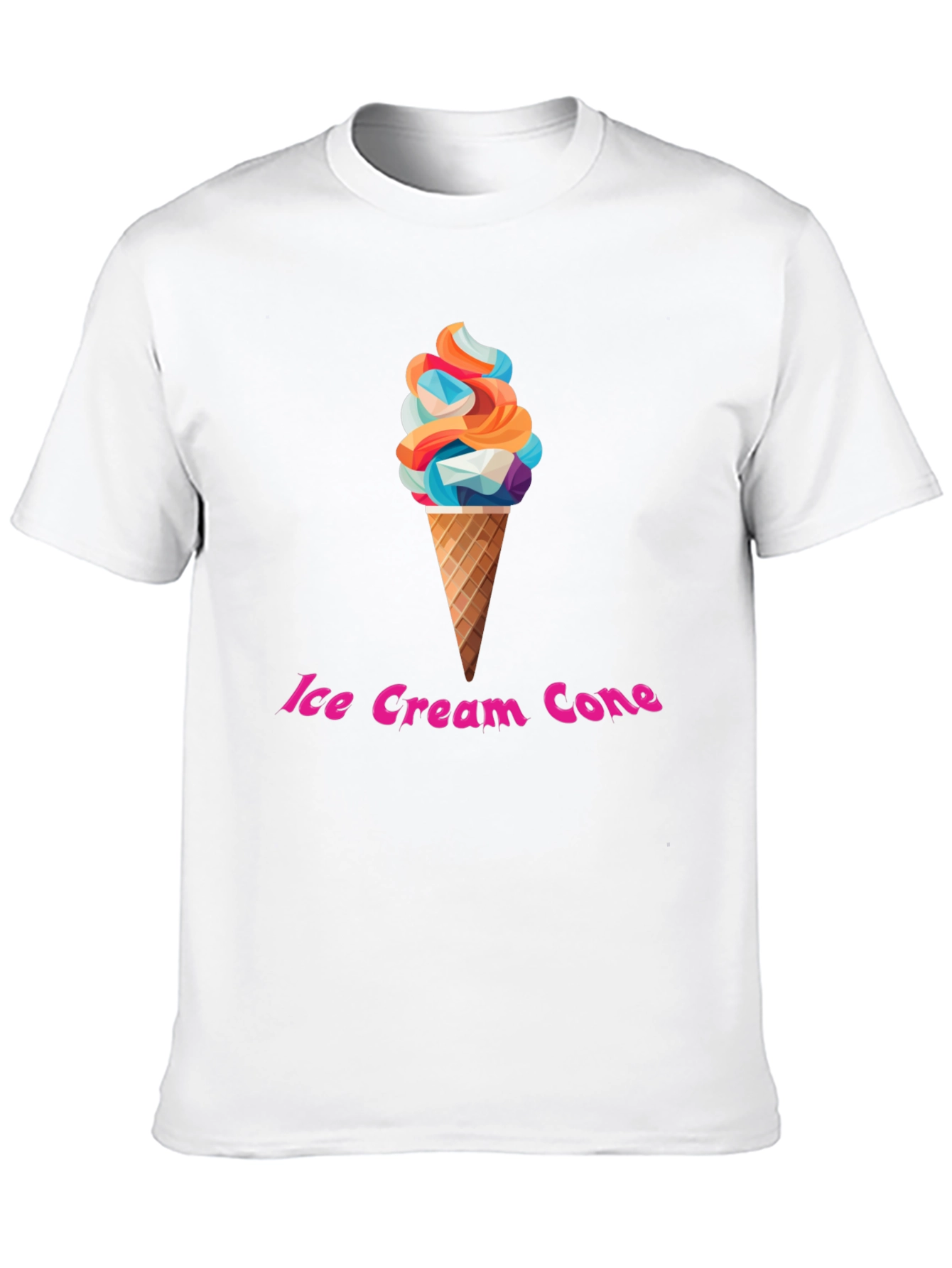 Ice Cream Cone Graphic T-Shirt - Trendy Black Tee