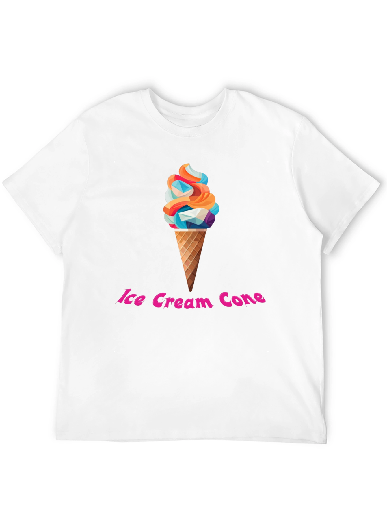 Ice Cream Cone Graphic T-Shirt - Trendy Black Tee