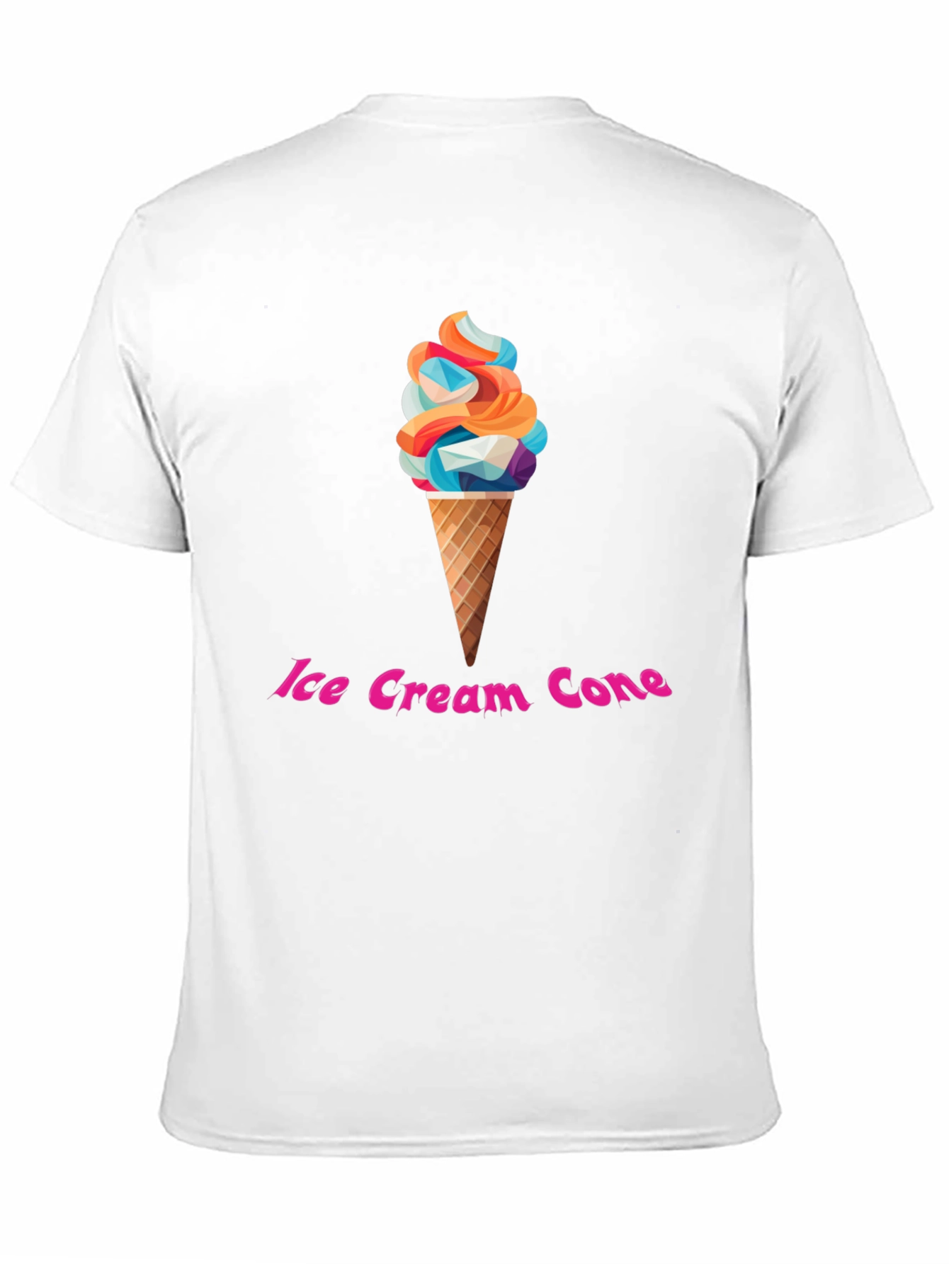 Ice Cream Cone Graphic T-Shirt - Trendy Black Tee