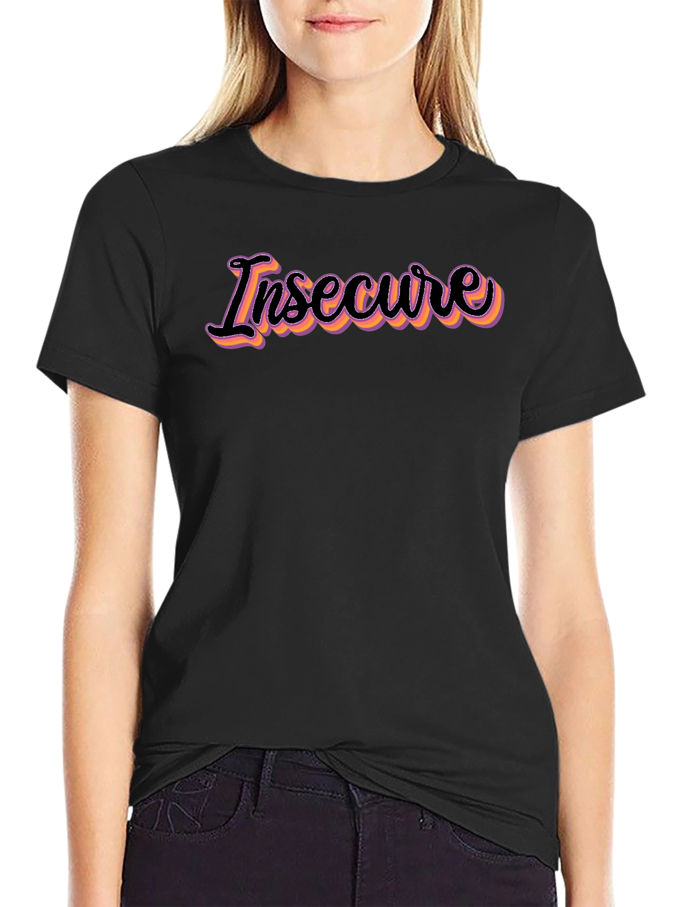 Insecure Graphic Tee - Trendy Slogan Shirt