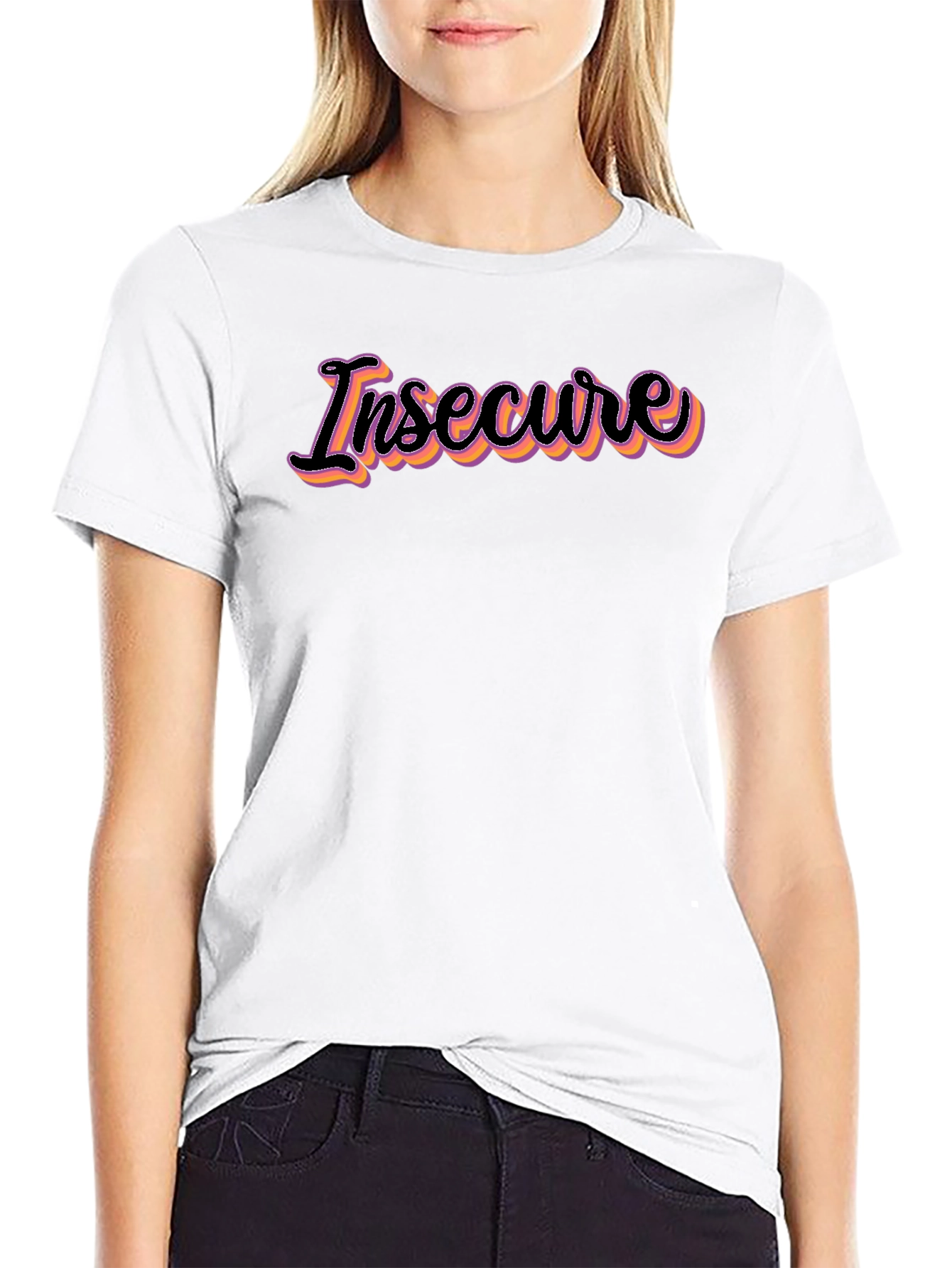 Insecure Graphic Tee - Trendy Slogan Shirt