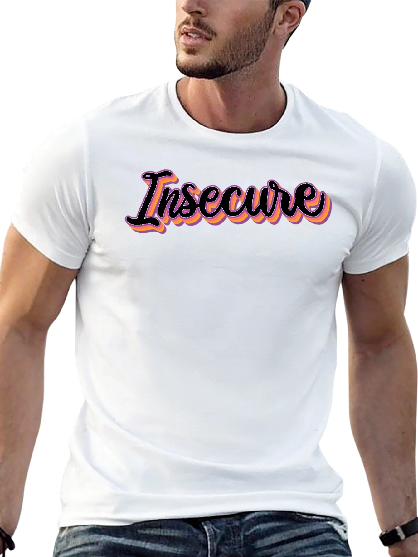Insecure Graphic Tee - Trendy Slogan Shirt