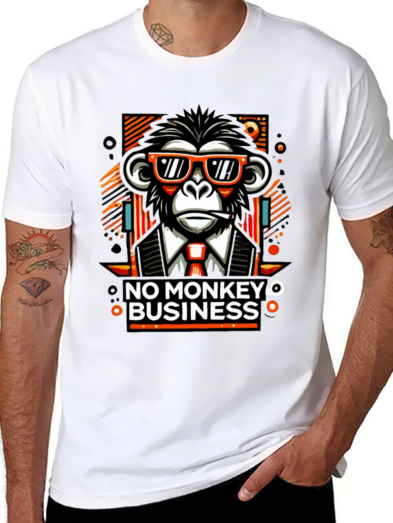 No Monkey Business Graphic T-Shirt