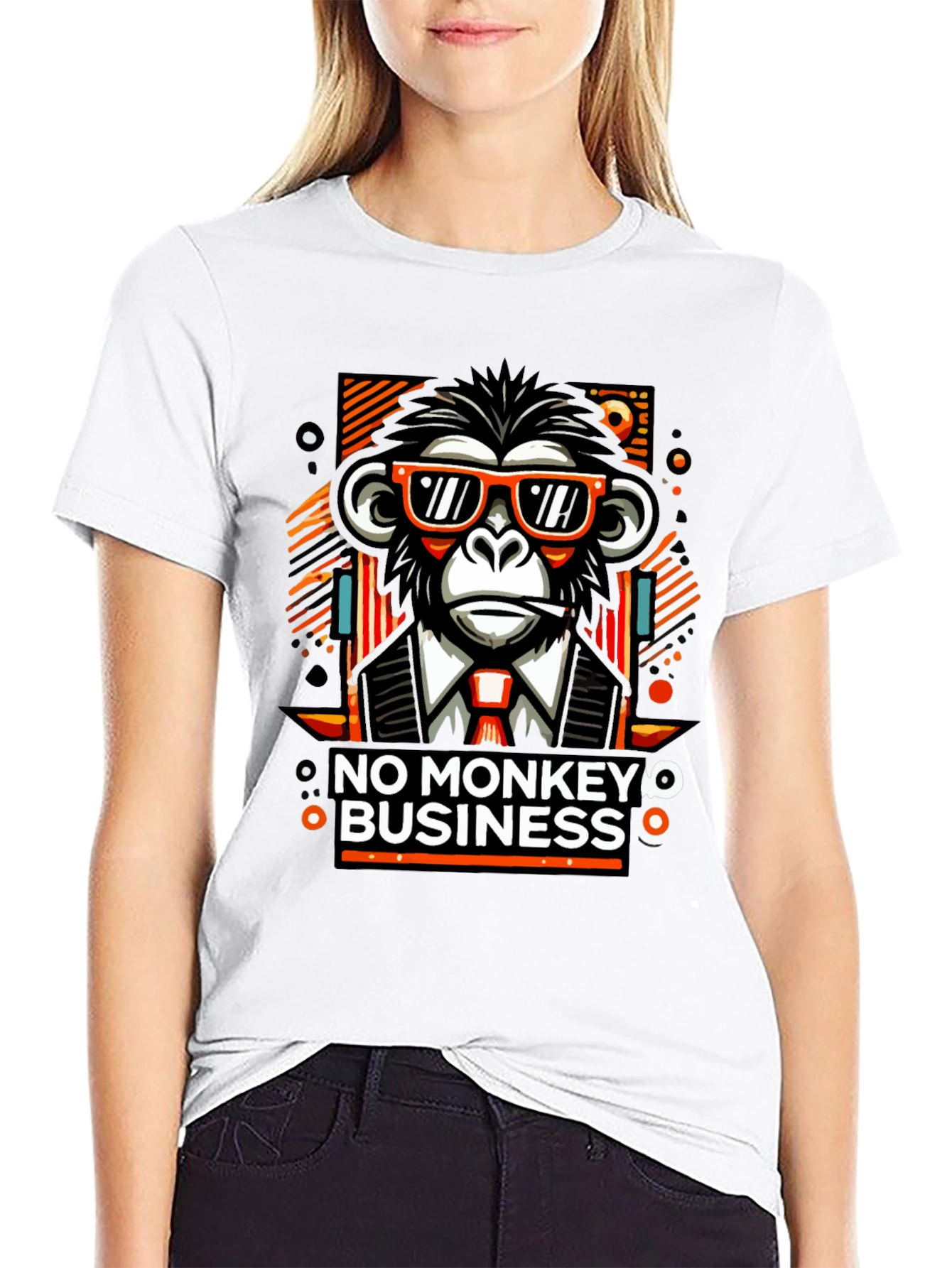 No Monkey Business Graphic T-Shirt