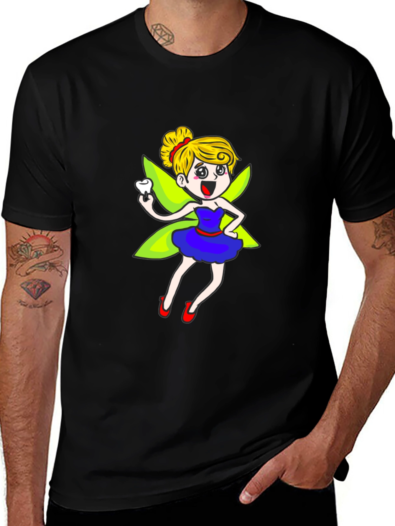 Tooth Fairy Graphic Tee - Black