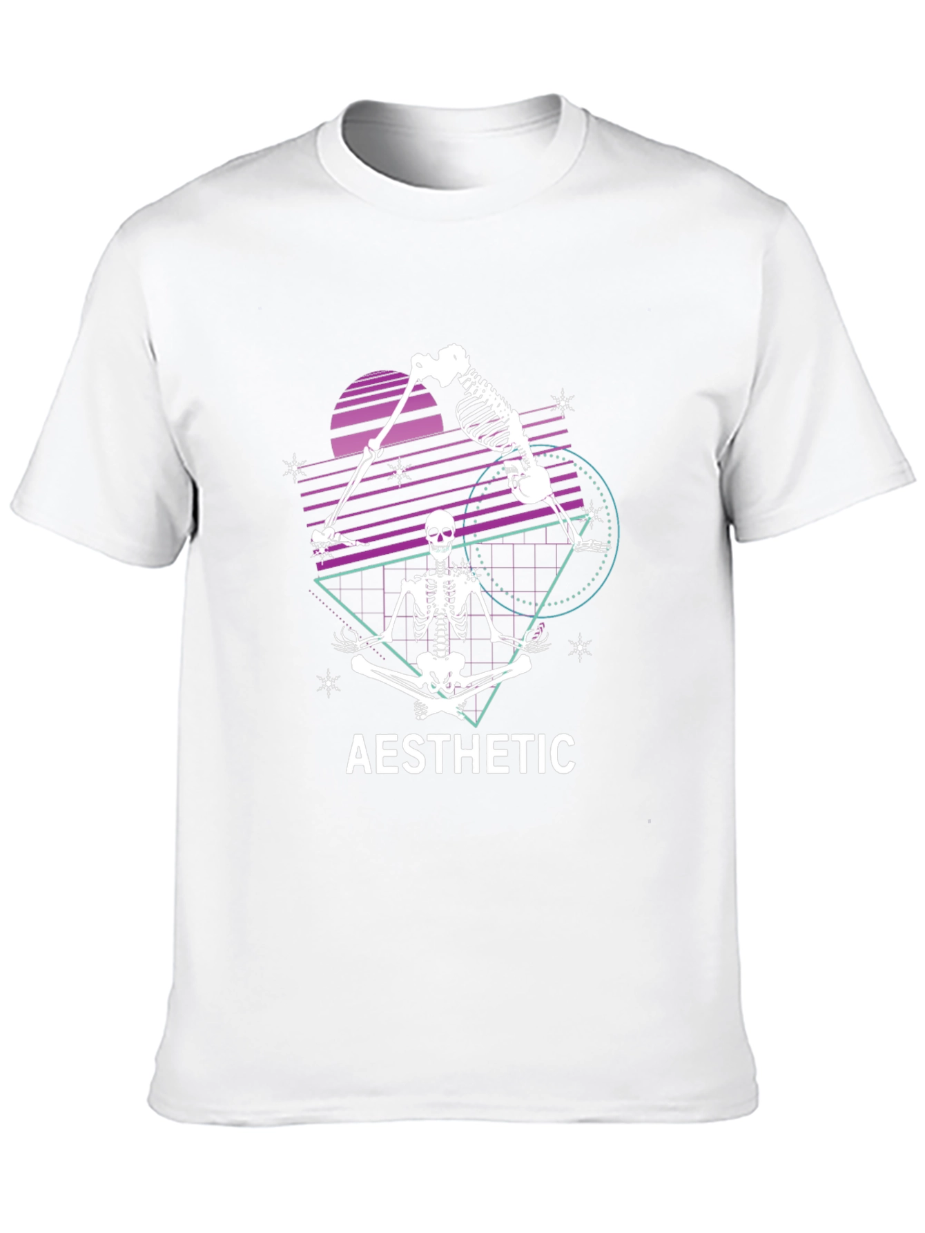 Aesthetic Skeleton Graphic Tee - Yoga Vibes