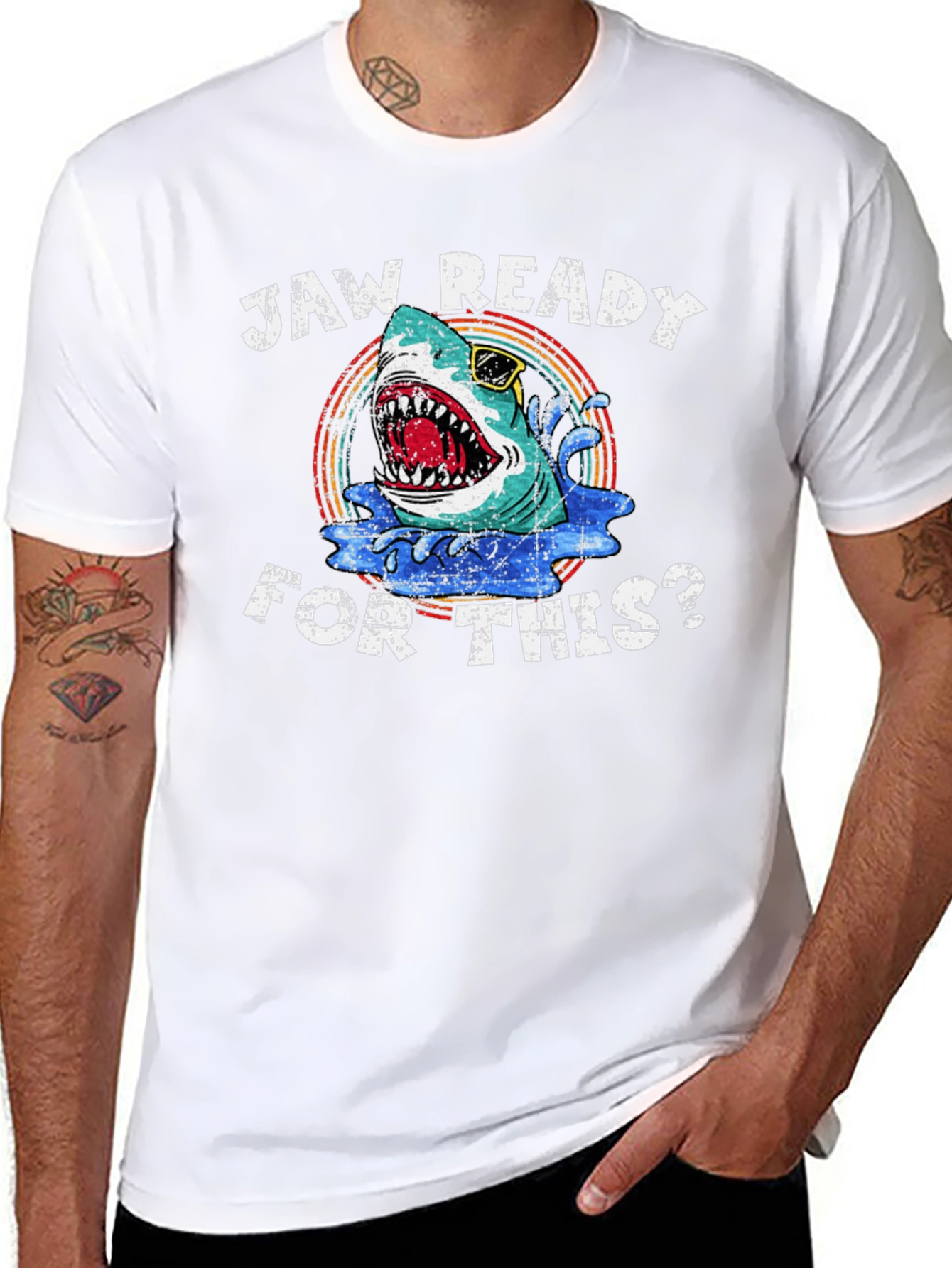 Jaw Ready Shark Graphic T-Shirt