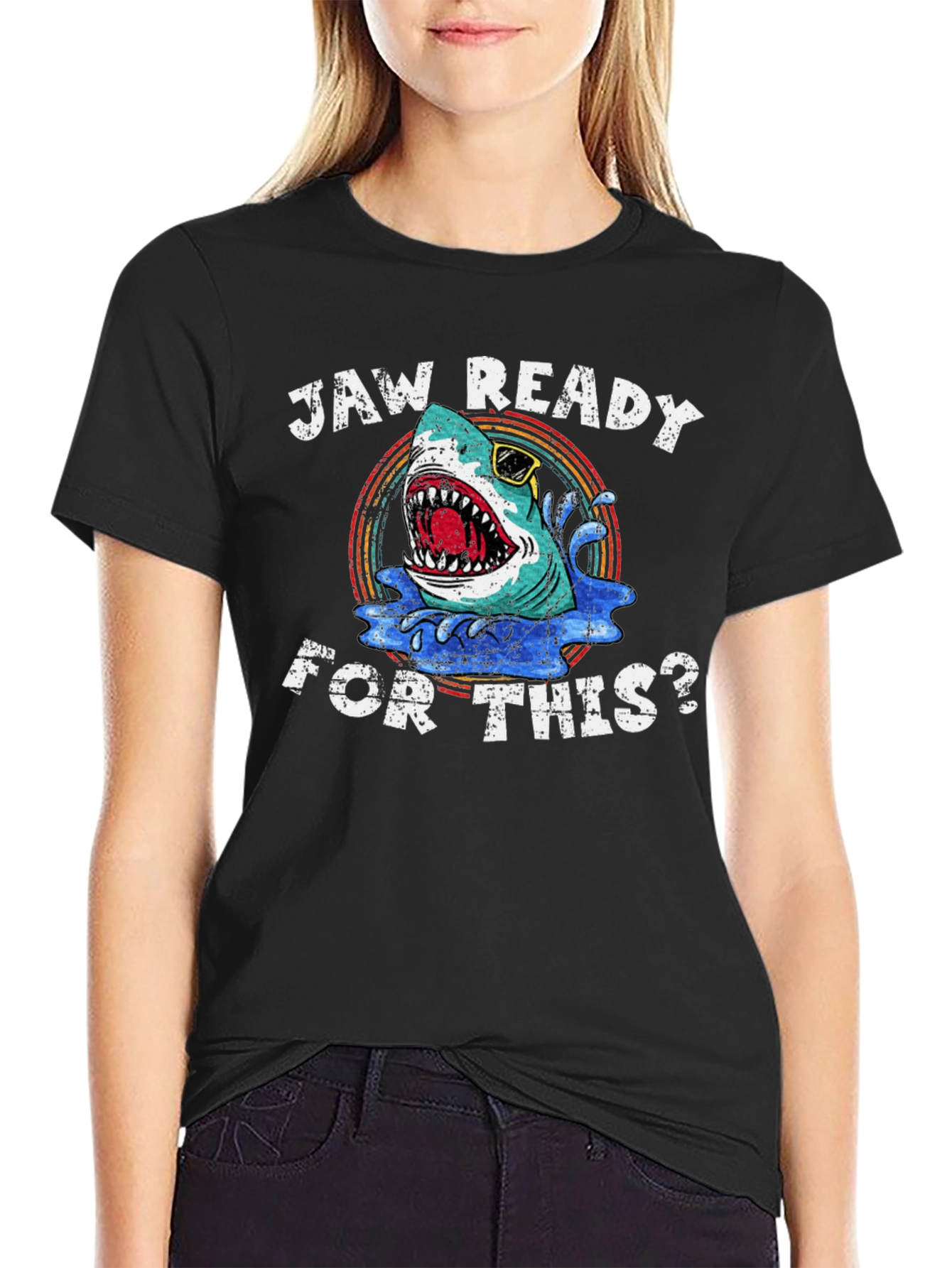 Jaw Ready Shark Graphic T-Shirt