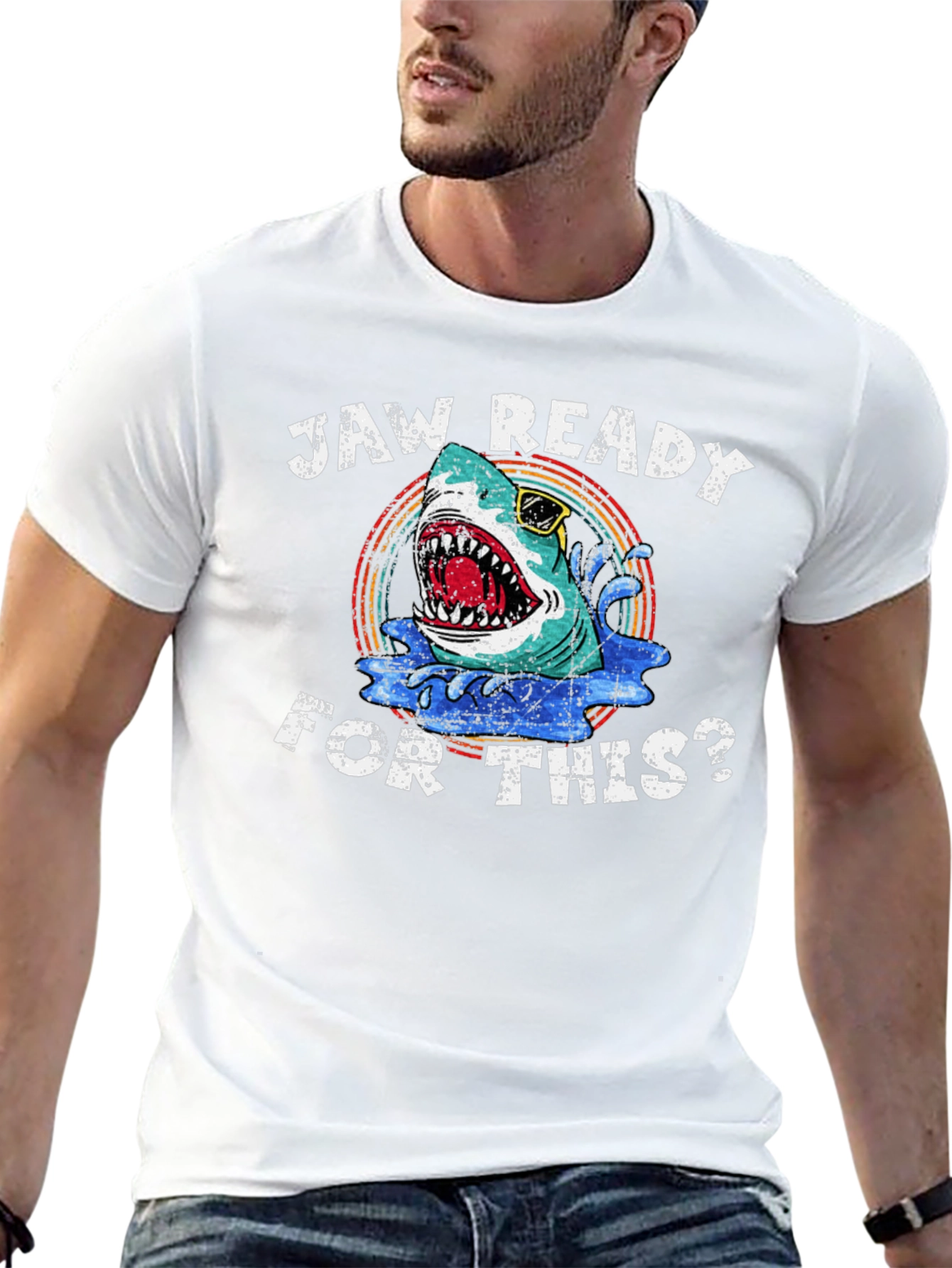 Jaw Ready Shark Graphic T-Shirt