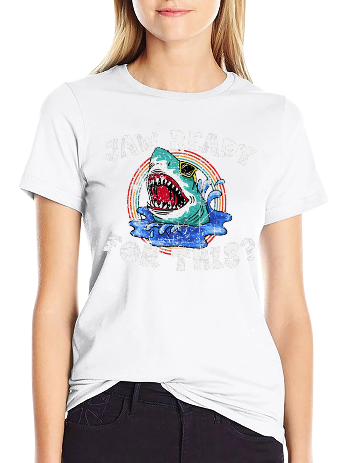 Jaw Ready Shark Graphic T-Shirt