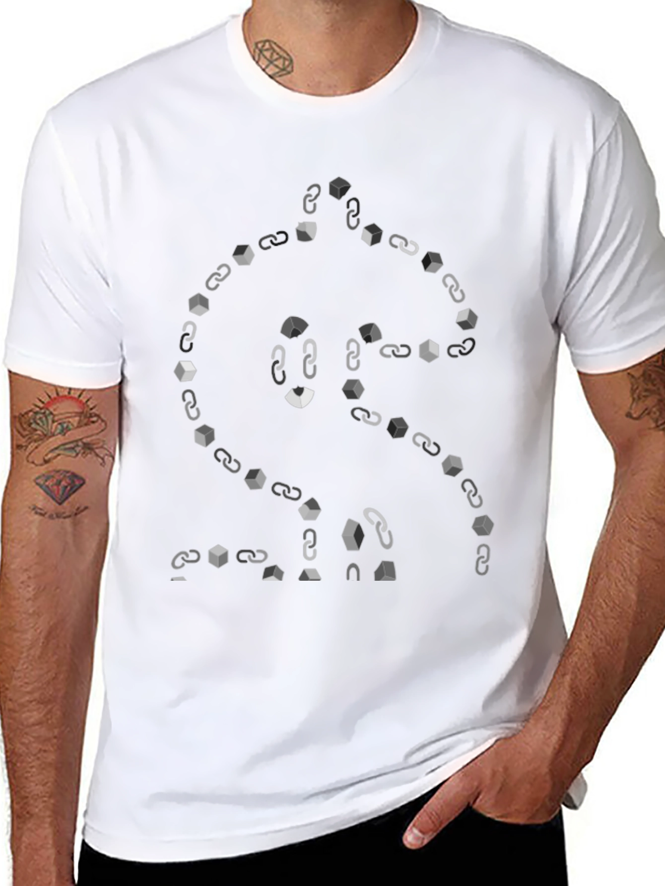 Crypto Dollar Sign Chain Link T-Shirt