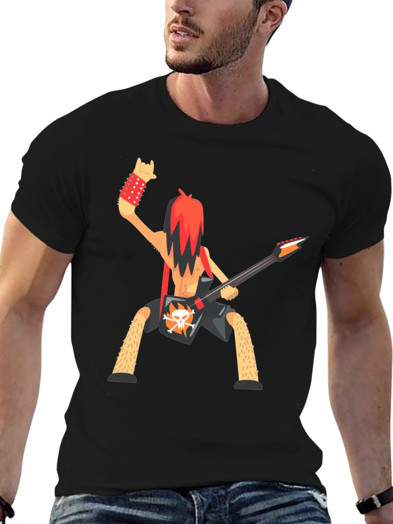 Rockstar Cartoon Graphic T-Shirt