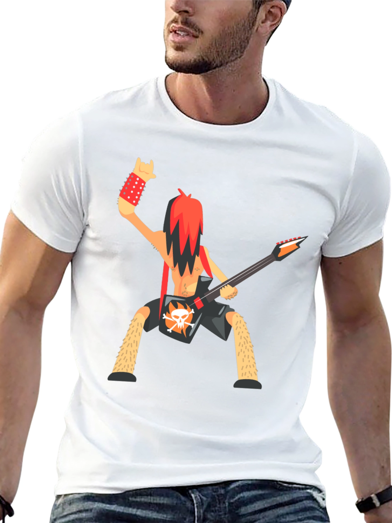Rockstar Cartoon Graphic T-Shirt