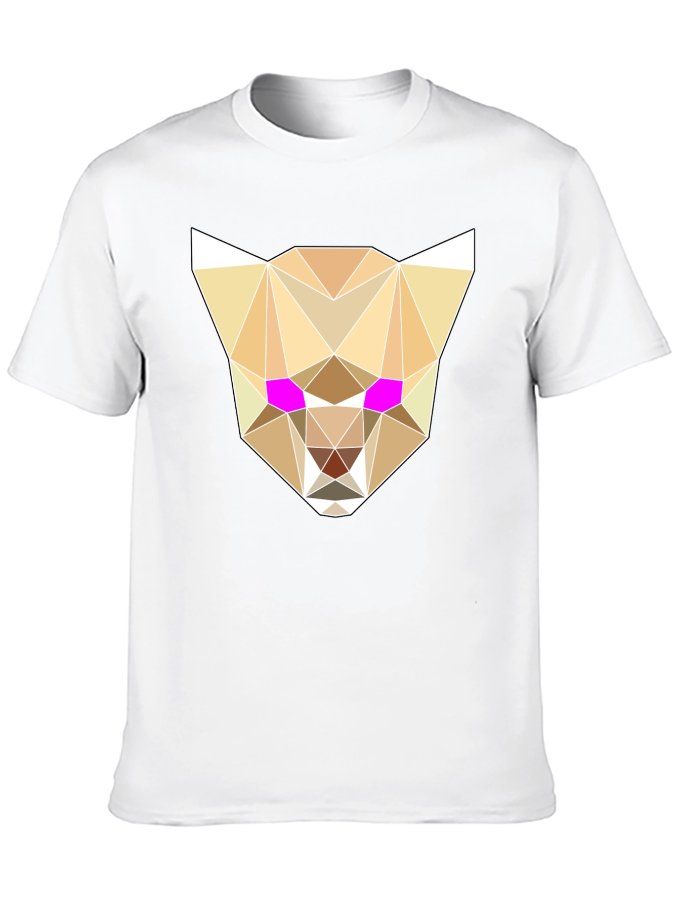 Geometric Cheetah Graphic Tee - Stylish & Unique