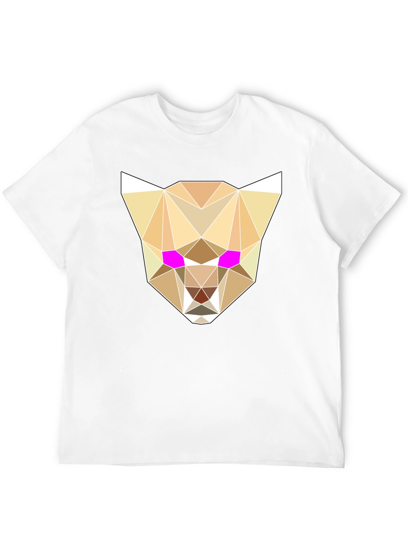 Geometric Cheetah Graphic Tee - Stylish & Unique