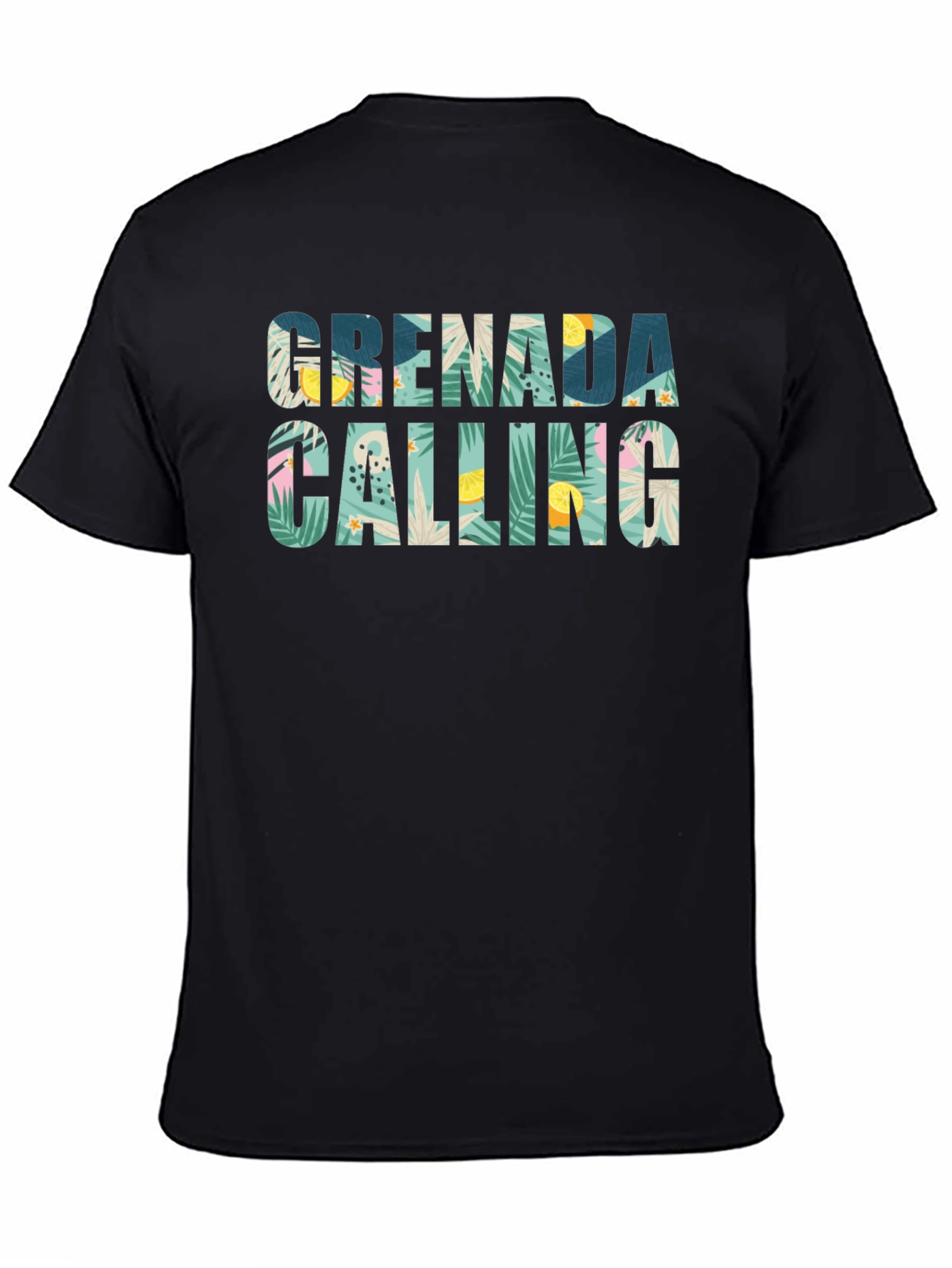 Grenada Calling Tropical Print T-Shirt