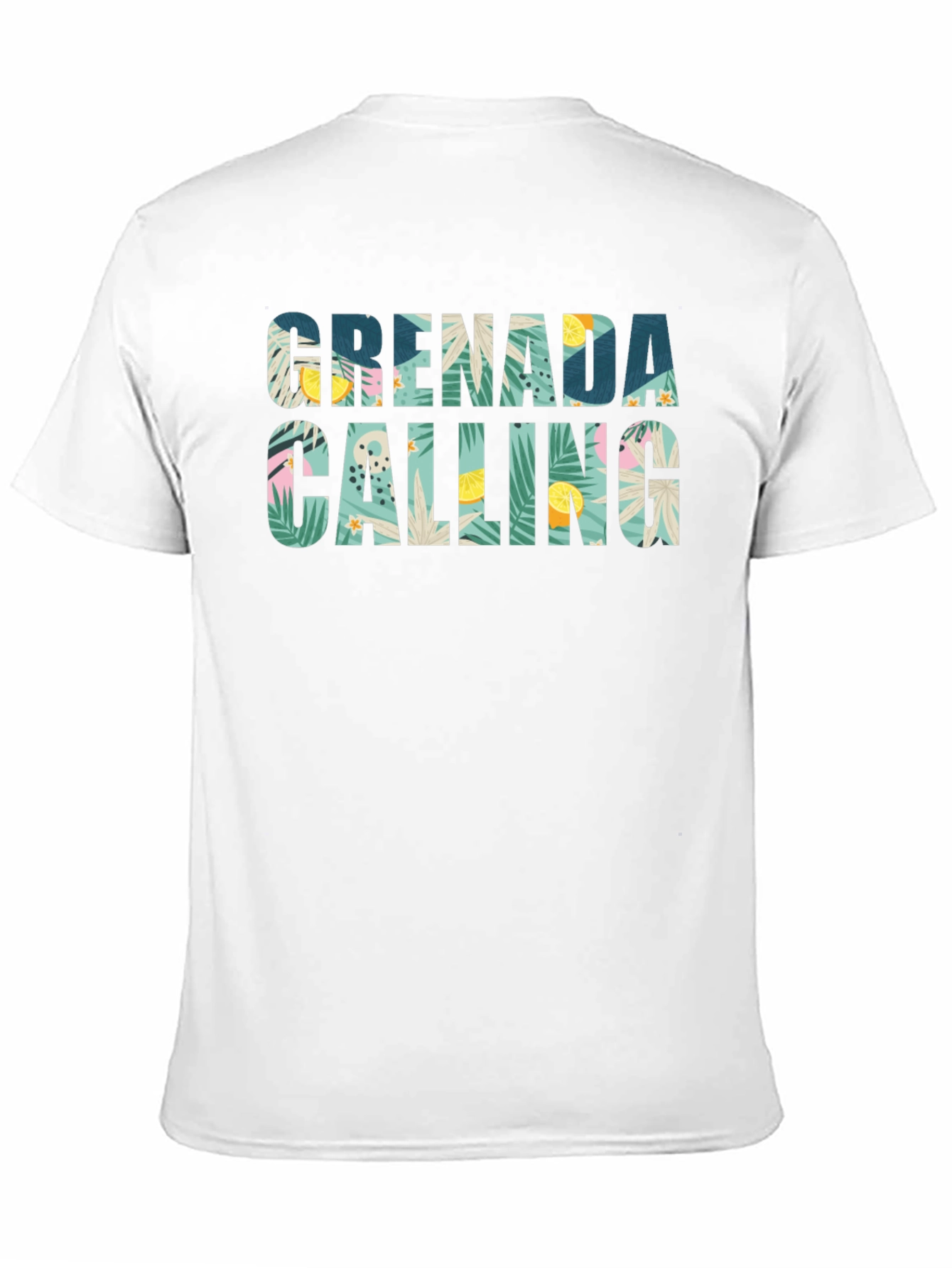 Grenada Calling Tropical Print T-Shirt