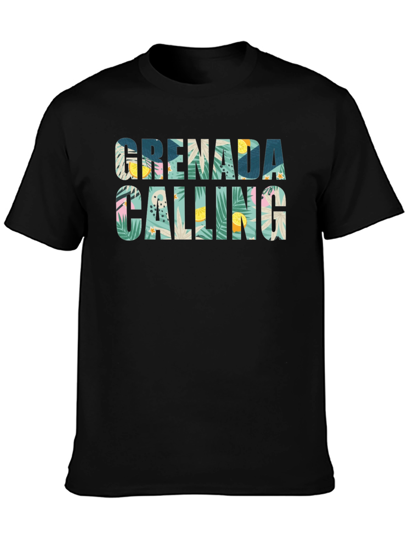 Grenada Calling Tropical Print T-Shirt