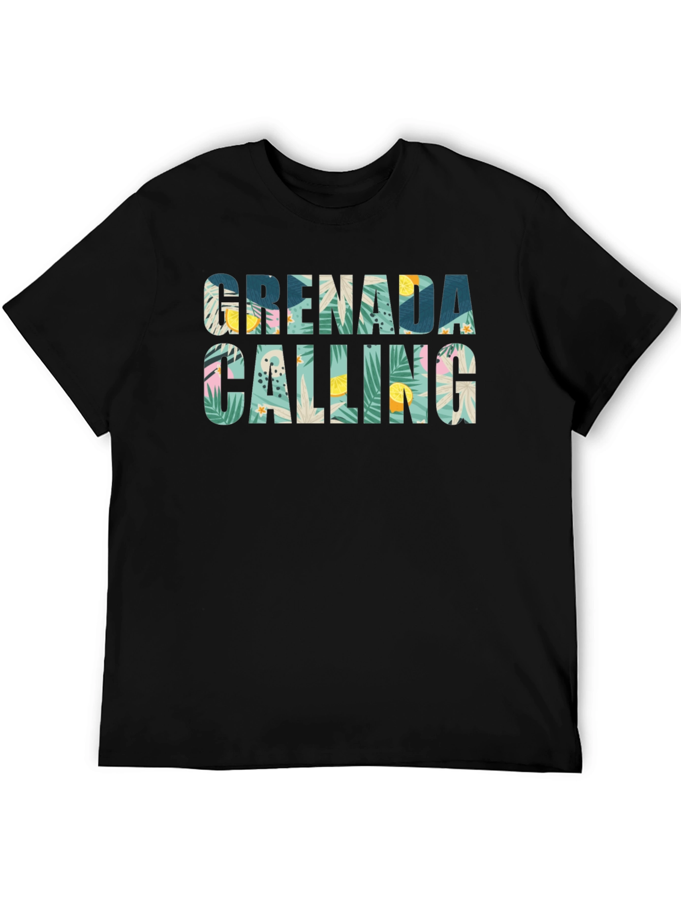 Grenada Calling Tropical Print T-Shirt