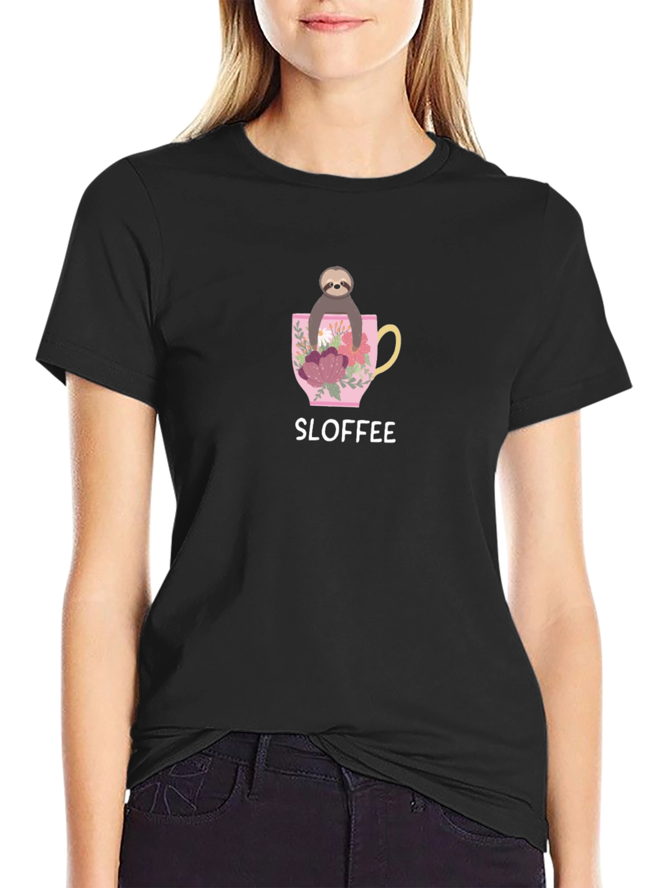 Sloffee Sloth Coffee Lover Graphic T-Shirt