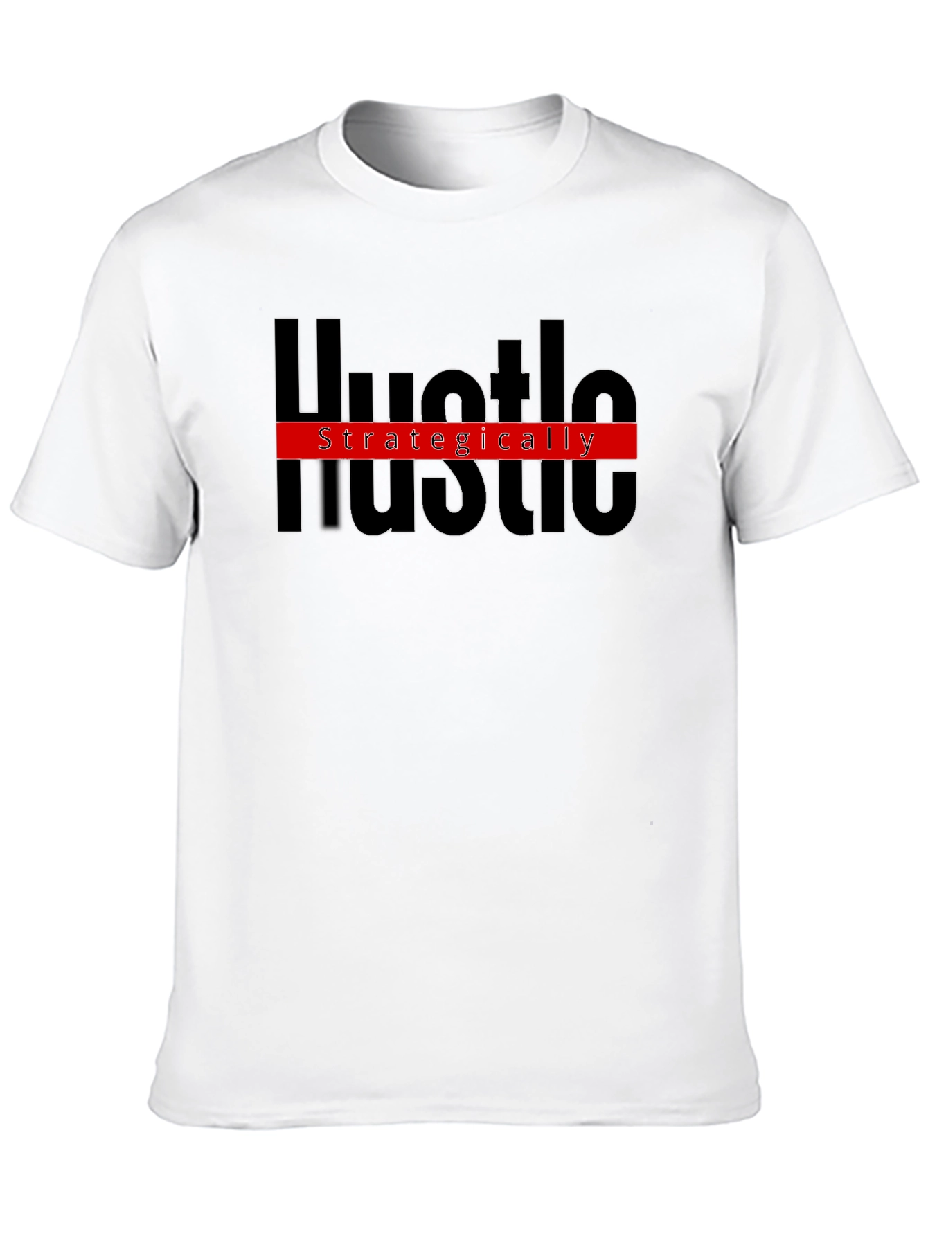 Hustle Strategically Black Graphic Tee