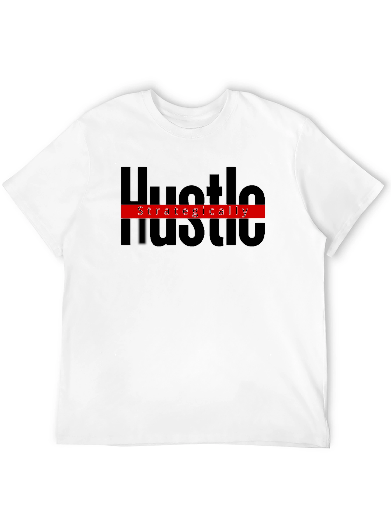Hustle Strategically Black Graphic Tee