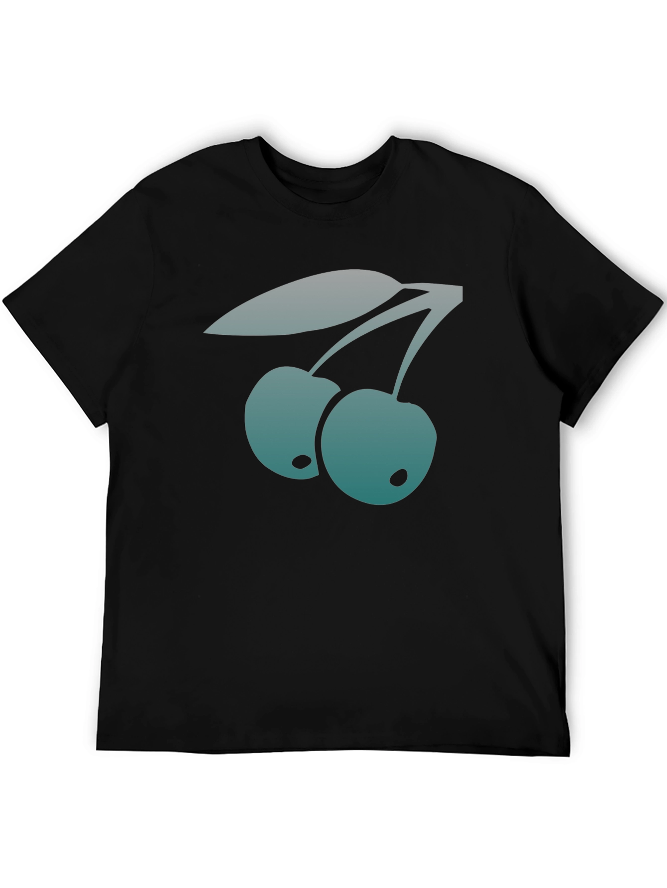 Trendy Cherry Graphic Tee - Stylish Black T-Shirt