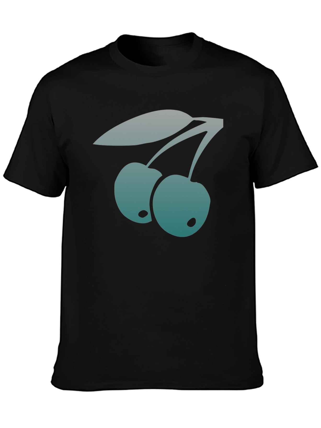 Trendy Cherry Graphic Tee - Stylish Black T-Shirt
