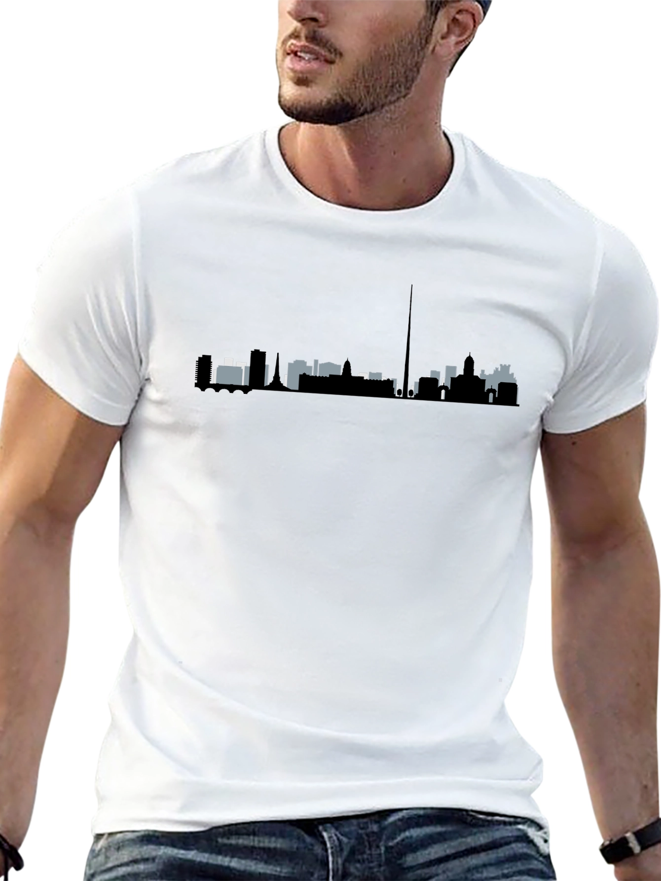 City Skyline Graphic Black T-Shirt