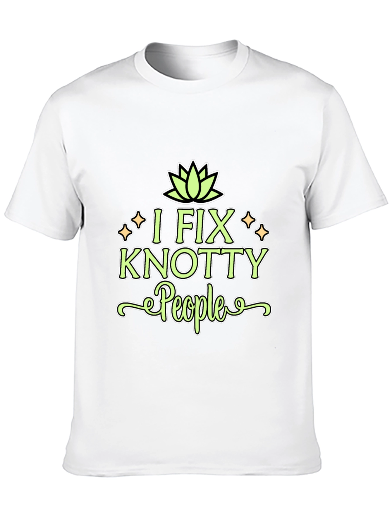 I Fix Knotty People Funny Black T-Shirt