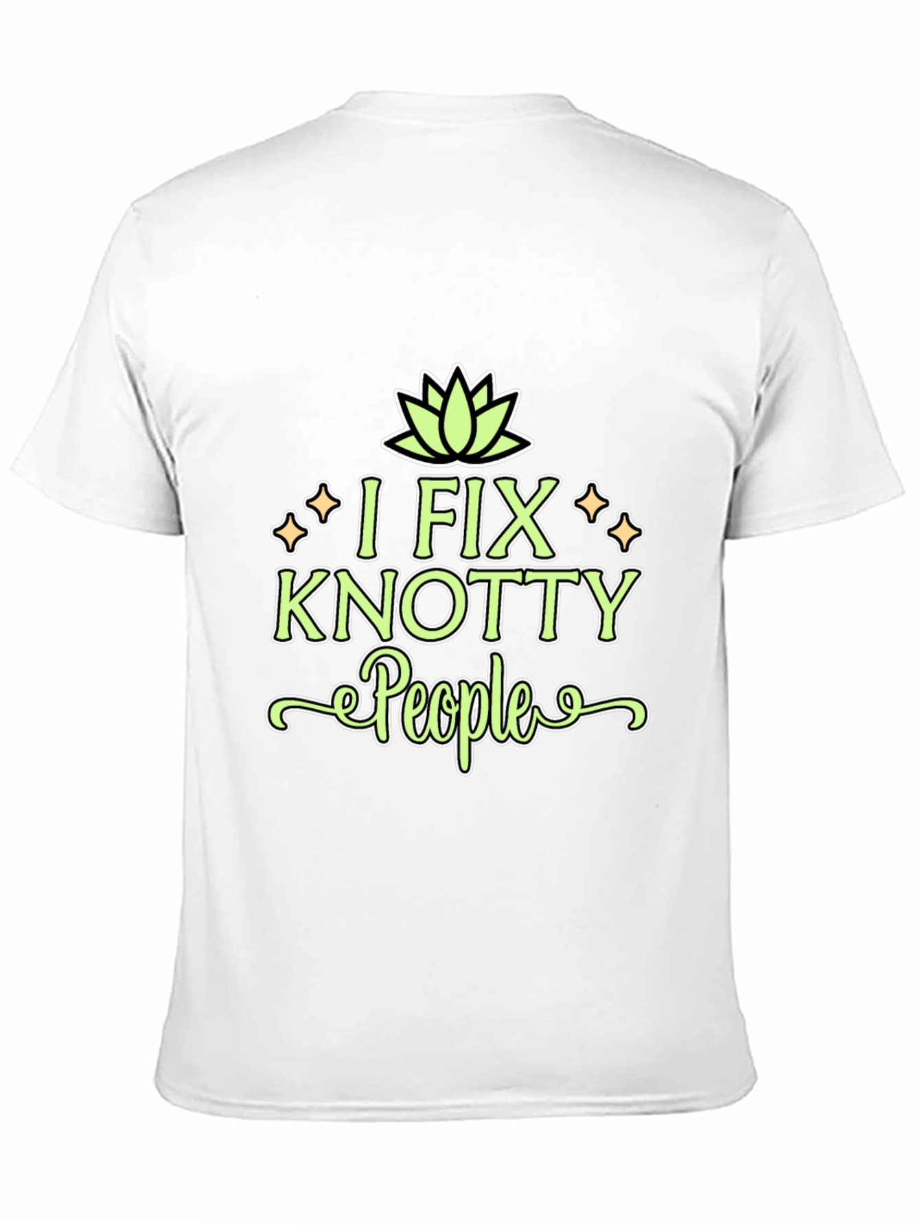 I Fix Knotty People Funny Black T-Shirt